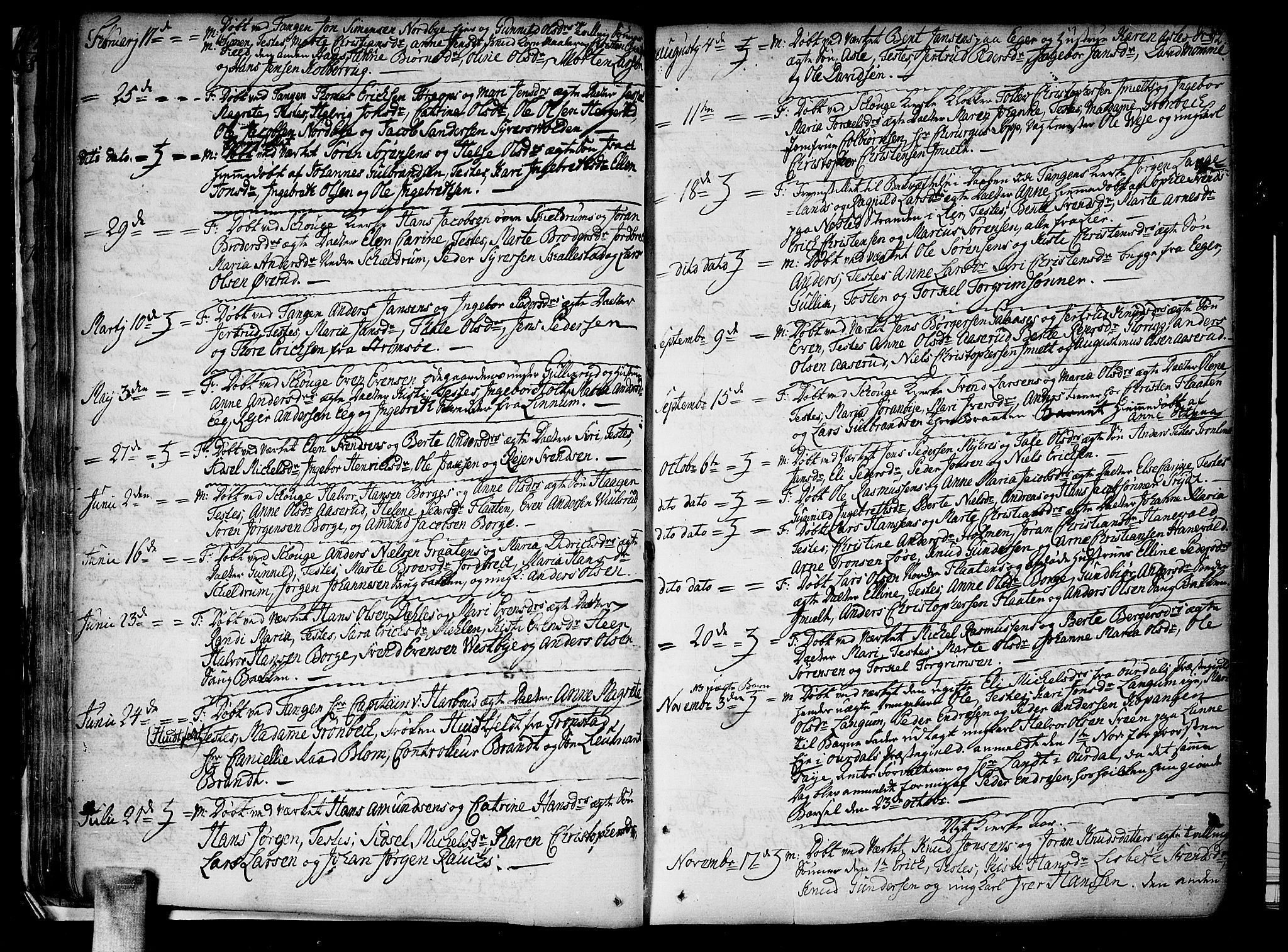 Skoger kirkebøker, SAKO/A-59/F/Fa/L0001: Ministerialbok nr. I 1, 1746-1814, s. 42