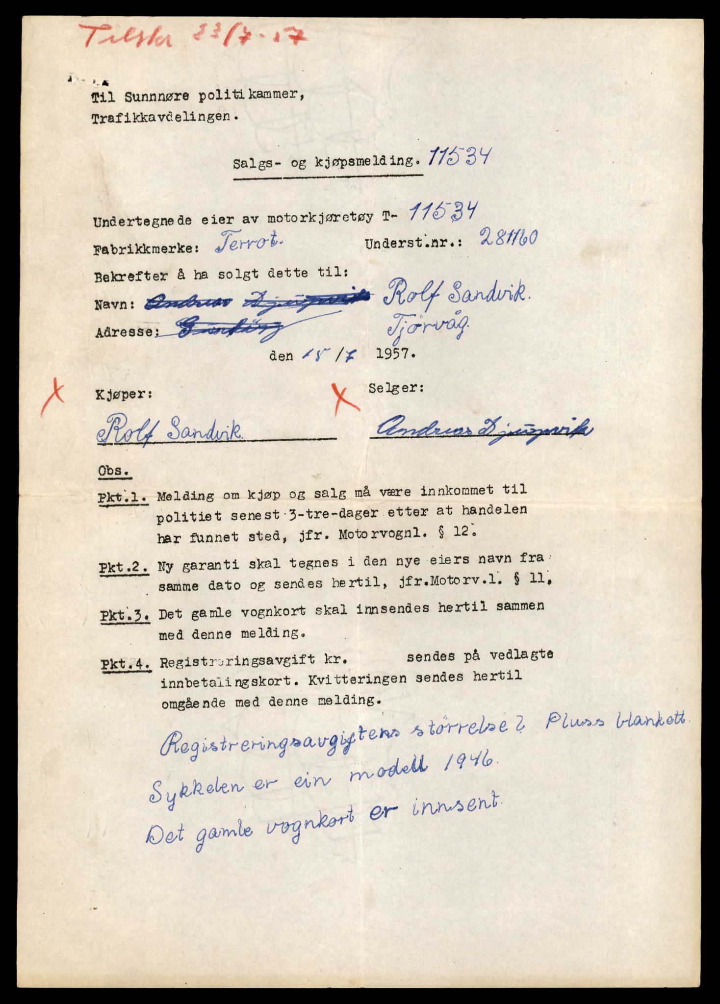 Møre og Romsdal vegkontor - Ålesund trafikkstasjon, AV/SAT-A-4099/F/Fe/L0029: Registreringskort for kjøretøy T 11430 - T 11619, 1927-1998, s. 1856