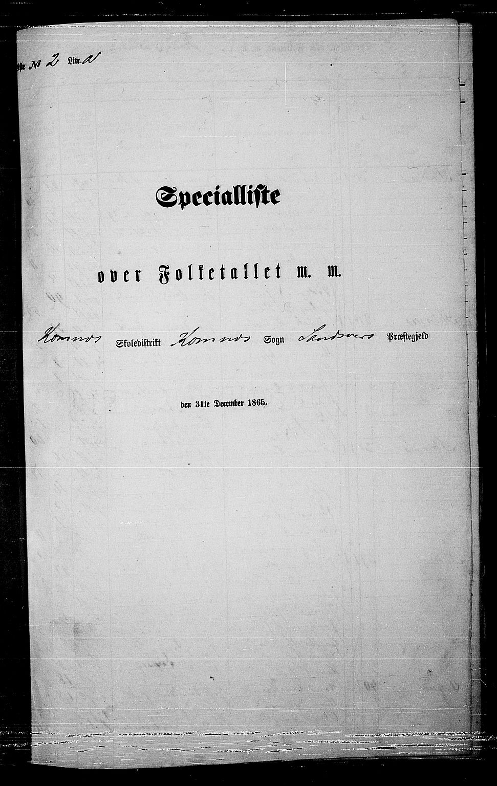 RA, Folketelling 1865 for 0629P Sandsvær prestegjeld, 1865, s. 26