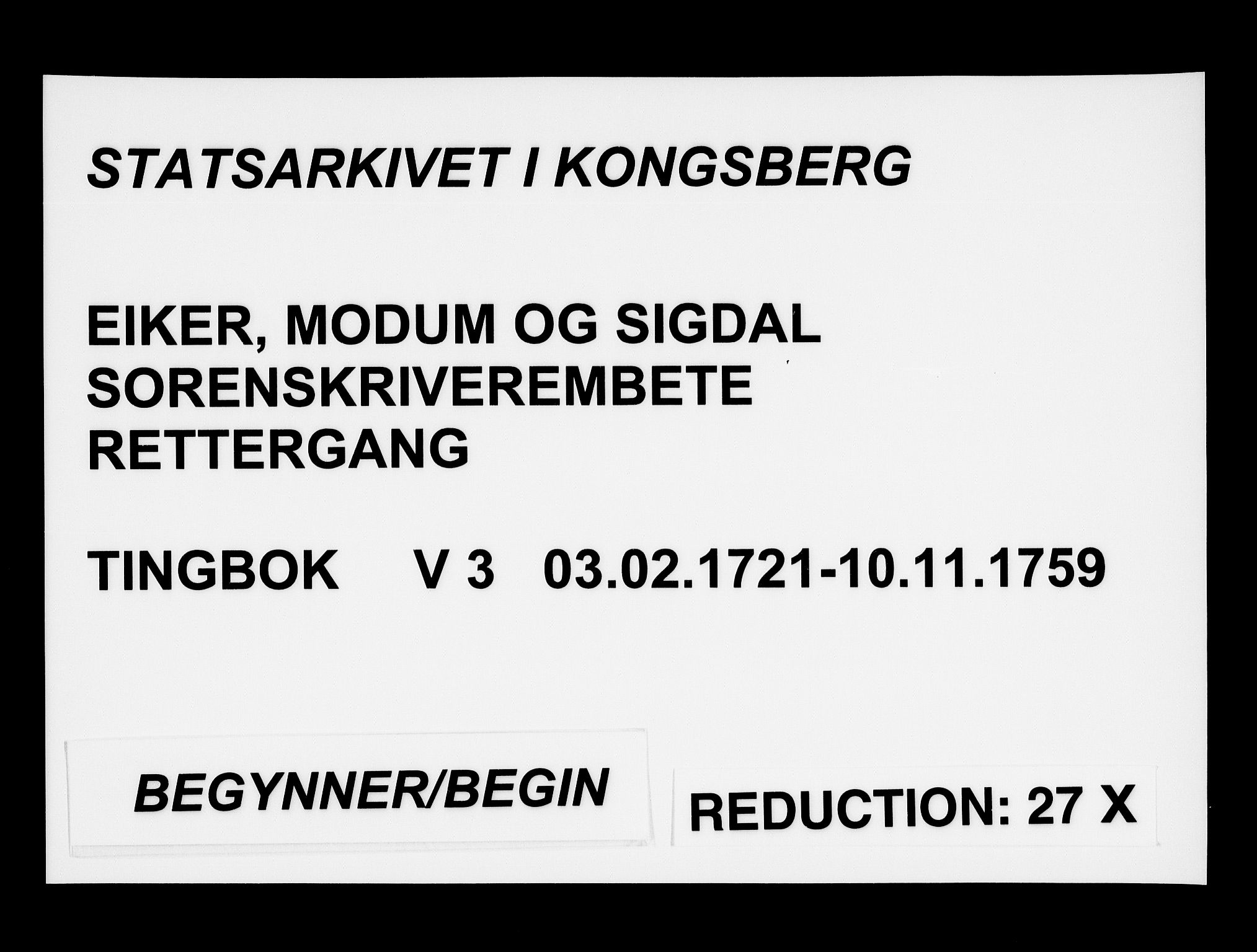 Eiker, Modum og Sigdal sorenskriveri, SAKO/A-123/F/Fa/Fae/L0003: Tingbok, 1721-1759
