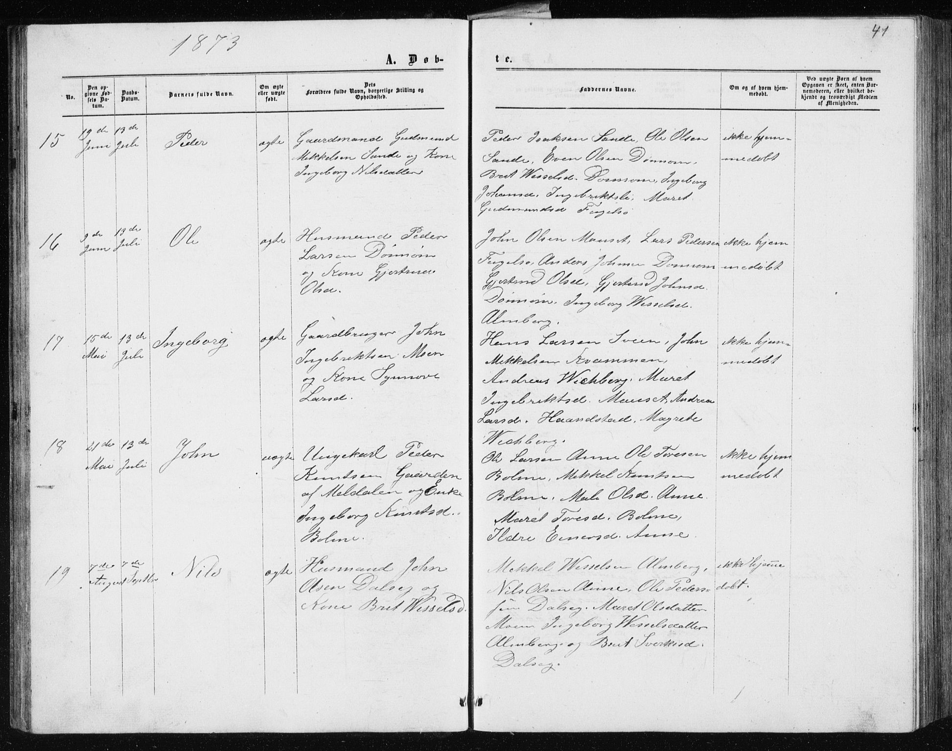 Ministerialprotokoller, klokkerbøker og fødselsregistre - Møre og Romsdal, AV/SAT-A-1454/597/L1064: Klokkerbok nr. 597C01, 1866-1898, s. 41