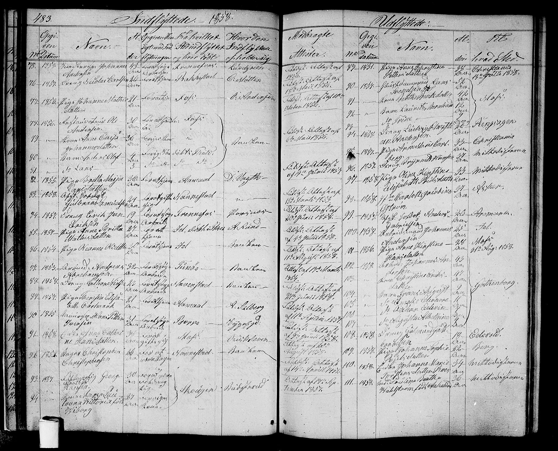Halden prestekontor Kirkebøker, AV/SAO-A-10909/G/Ga/L0005b: Klokkerbok nr. 5B, 1864-1868, s. 483