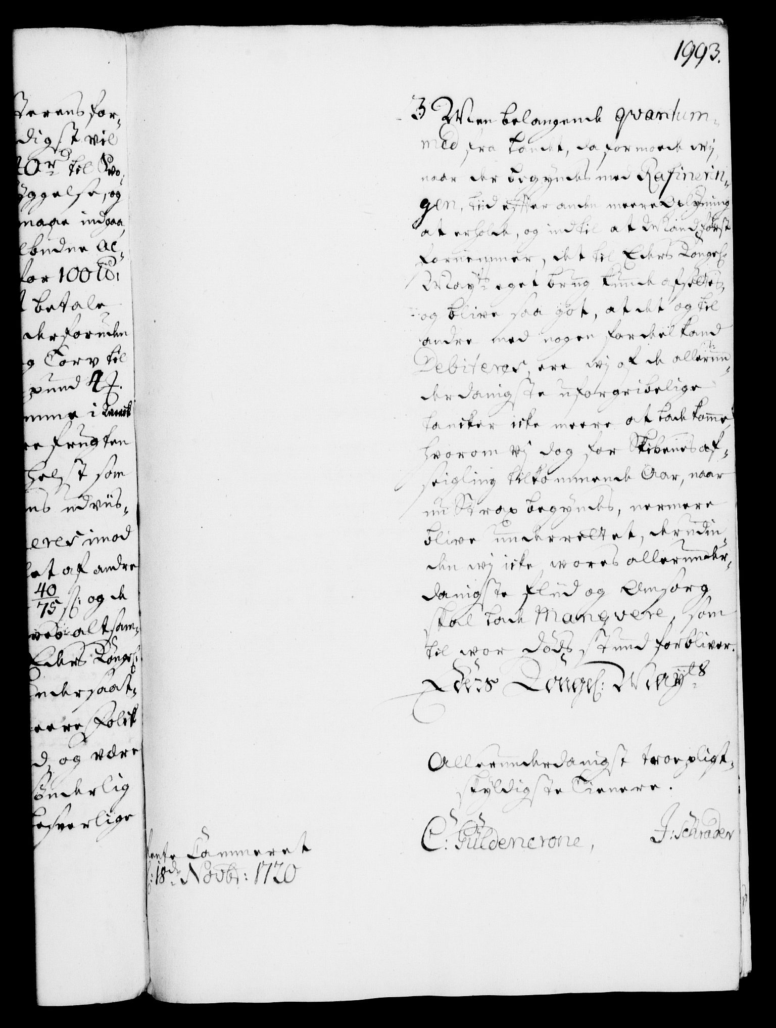 Rentekammeret, Kammerkanselliet, RA/EA-3111/G/Gf/Gfa/L0003: Norsk relasjons- og resolusjonsprotokoll (merket RK 52.3), 1720, s. 960
