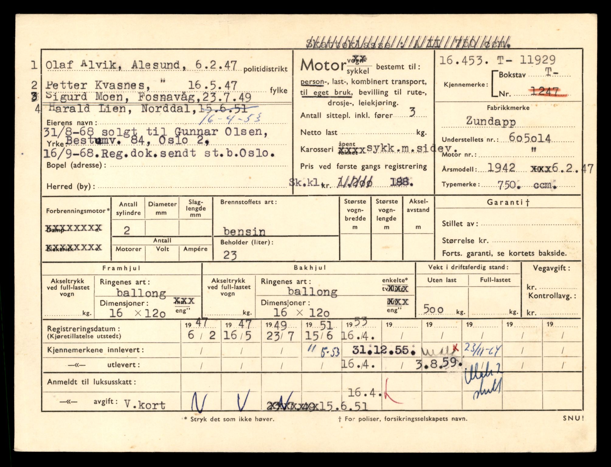 Møre og Romsdal vegkontor - Ålesund trafikkstasjon, SAT/A-4099/F/Fe/L0031: Registreringskort for kjøretøy T 11800 - T 11996, 1927-1998, s. 2239