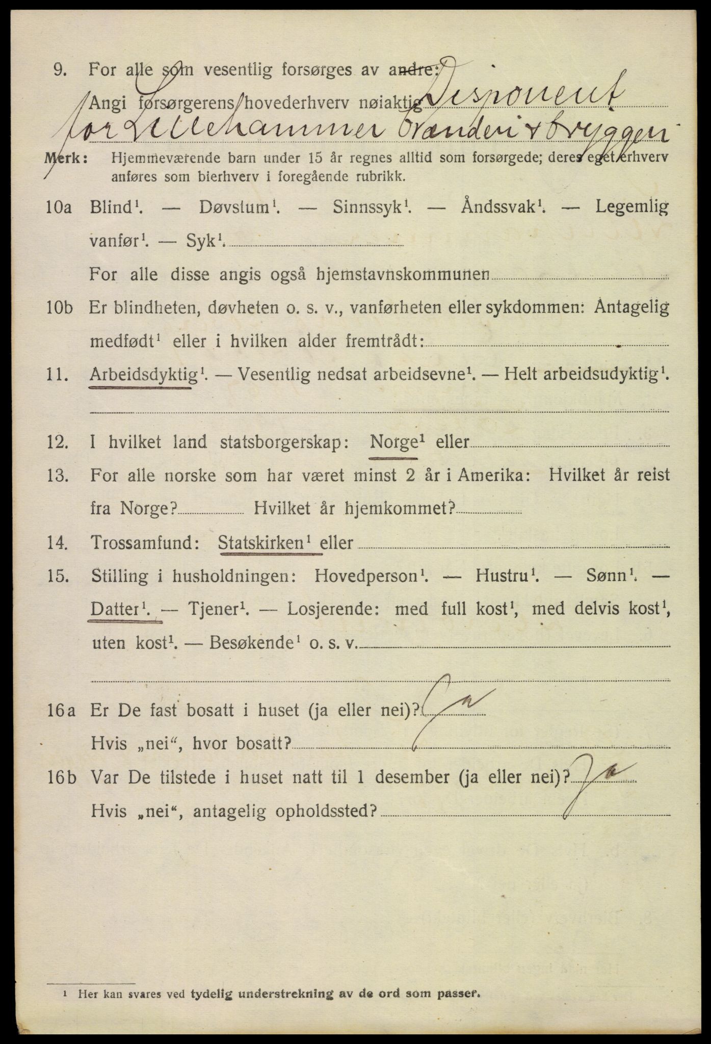 SAH, Folketelling 1920 for 0501 Lillehammer kjøpstad, 1920, s. 8157