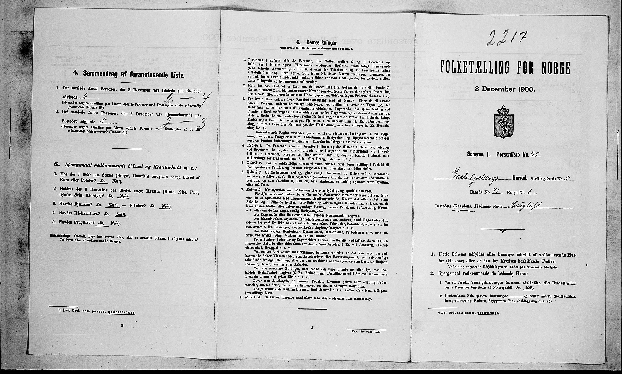 RA, Folketelling 1900 for 0716 Våle herred, 1900, s. 612