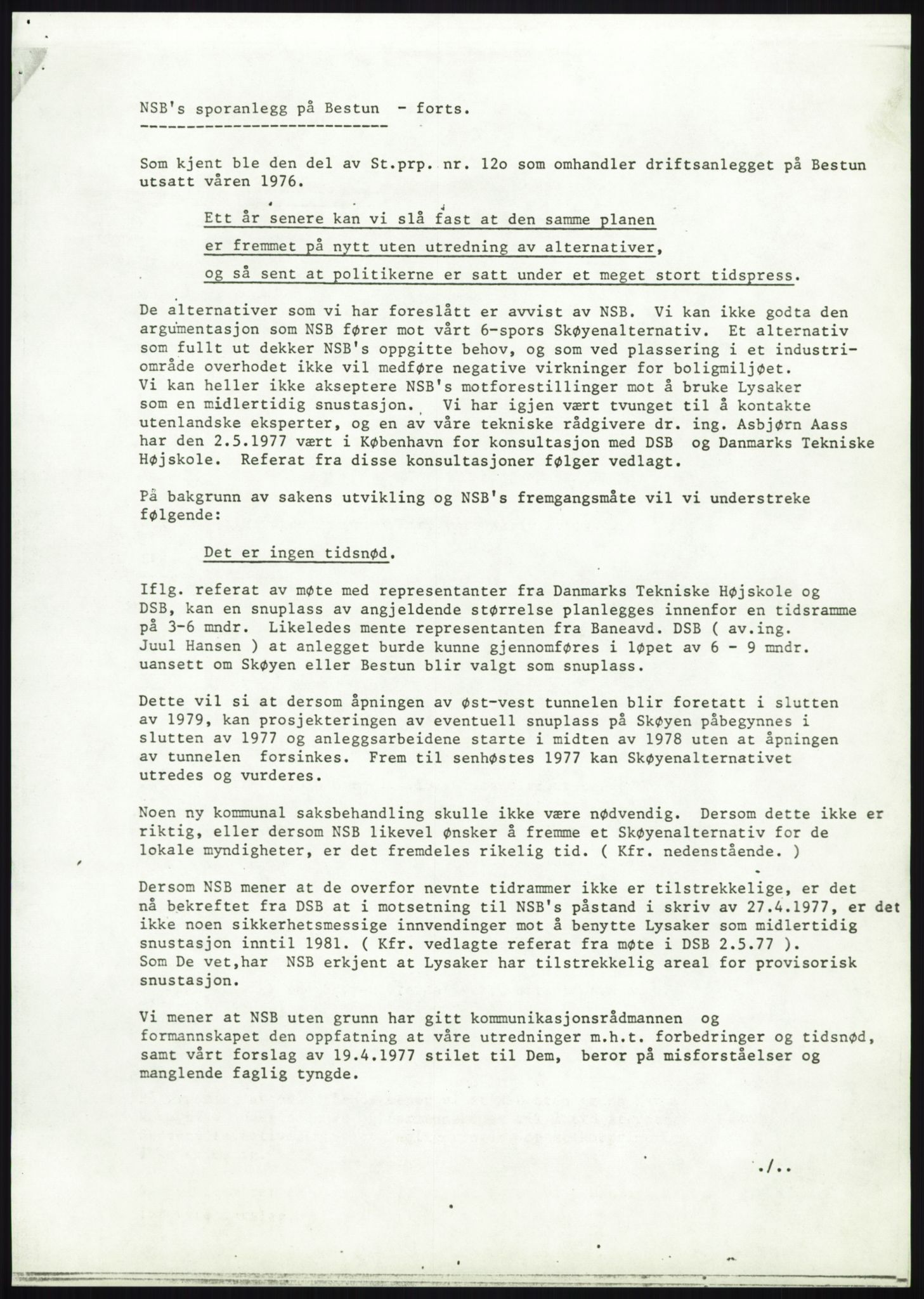 Norges statsbaner, Hovedadministrasjonen, Plankontoret for Oslo S, AV/RA-S-5410/D/L0167: Driftsbanegården. Øvrige driftsbanegårder, 1975-1987, s. 556