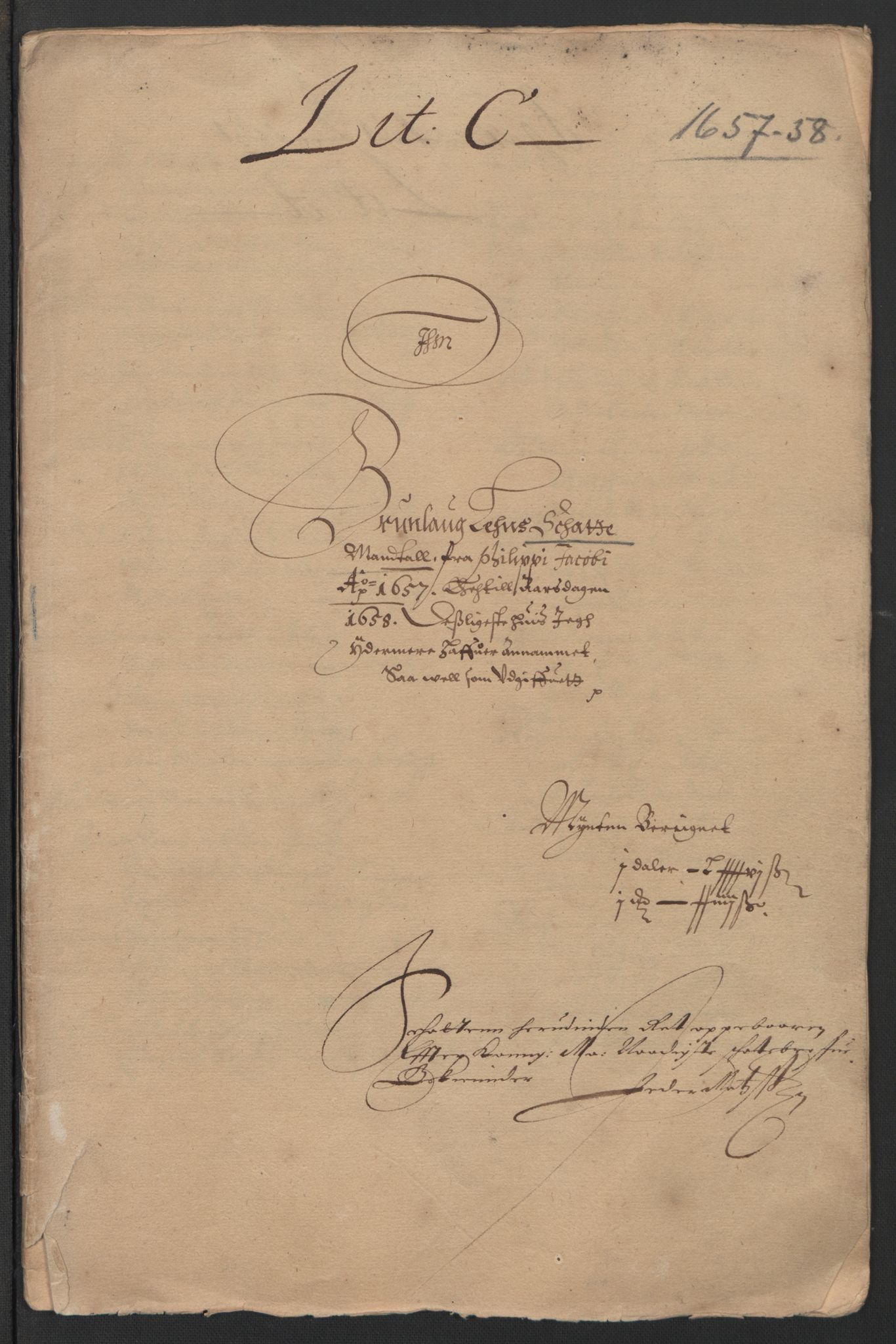 Rentekammeret inntil 1814, Reviderte regnskaper, Lensregnskaper, RA/EA-5023/R/Rb/Rbl/L0011: Brunla len, 1652-1658