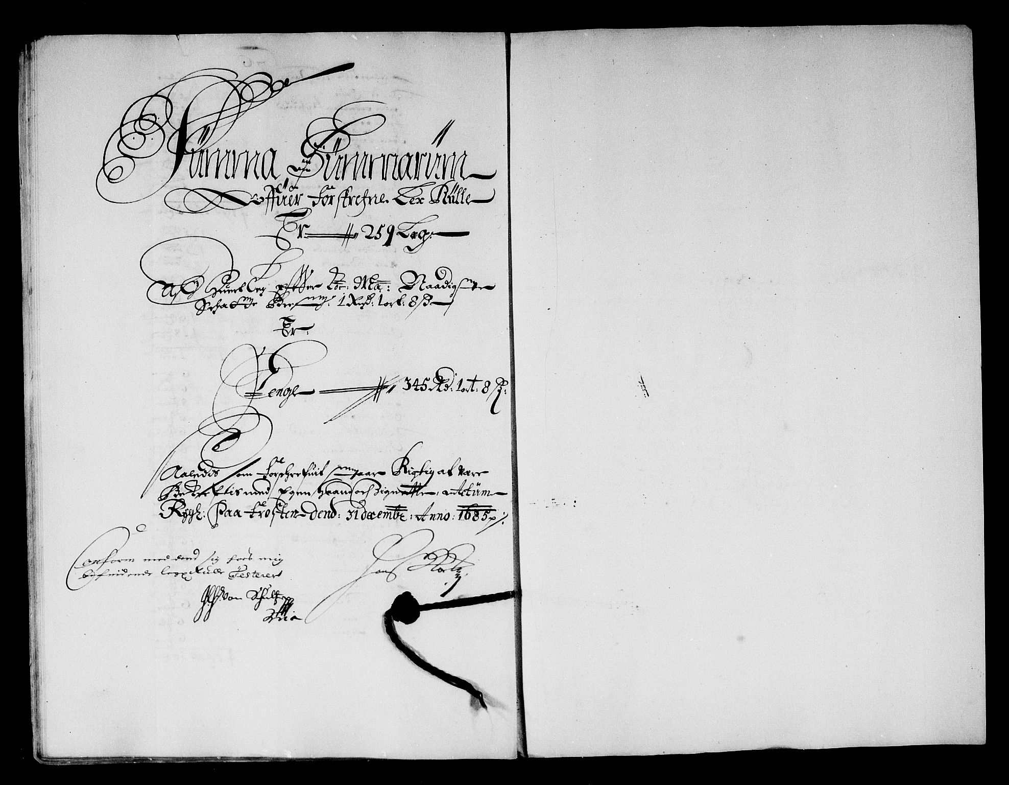 Rentekammeret inntil 1814, Reviderte regnskaper, Stiftamtstueregnskaper, Trondheim stiftamt og Nordland amt, AV/RA-EA-6044/R/Rg/L0079: Trondheim stiftamt og Nordland amt, 1685