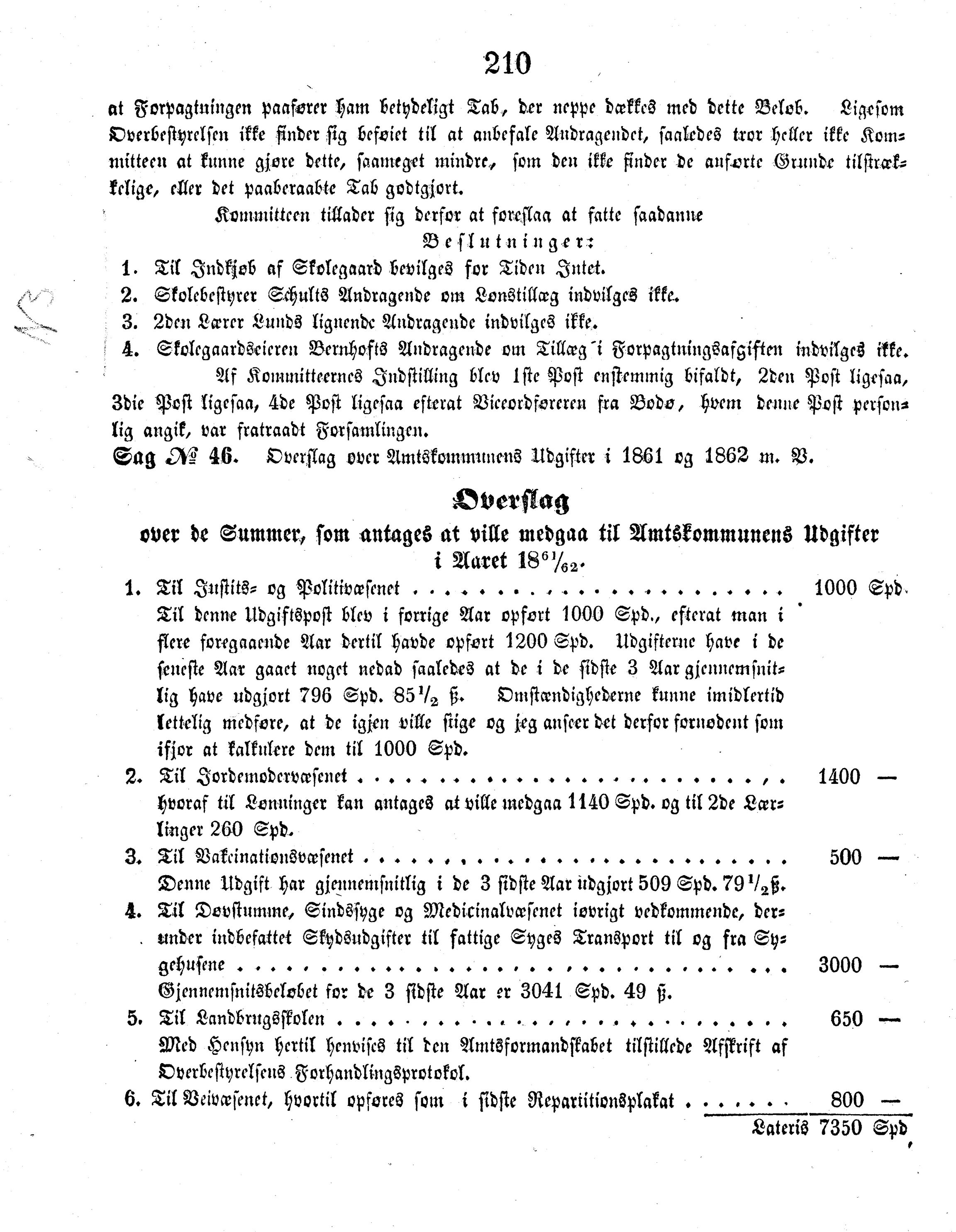 Nordland Fylkeskommune. Fylkestinget, AIN/NFK-17/176/A/Ac/L0004: Fylkestingsforhandlinger 1861-1865, 1861-1865