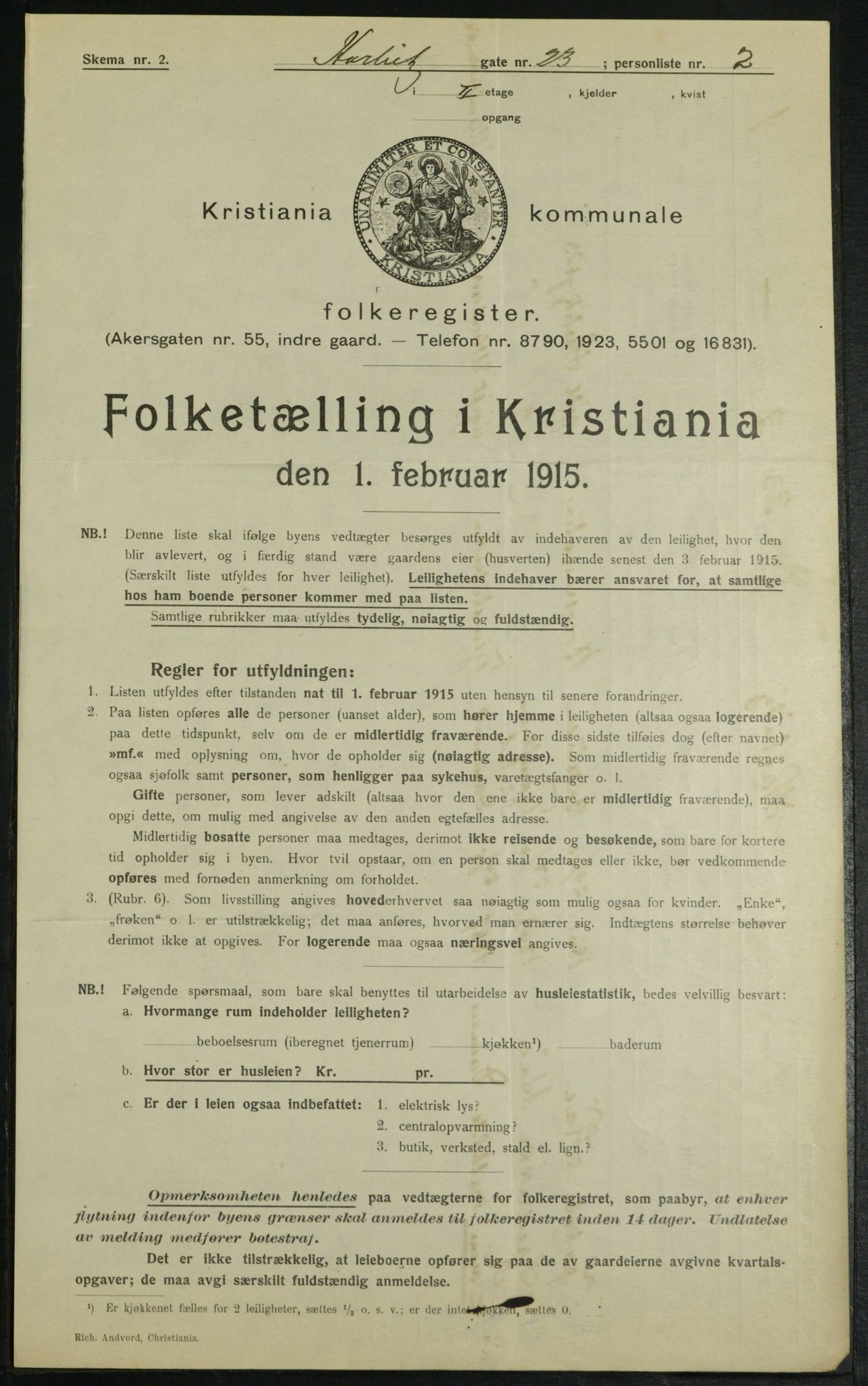 OBA, Kommunal folketelling 1.2.1915 for Kristiania, 1915, s. 80925