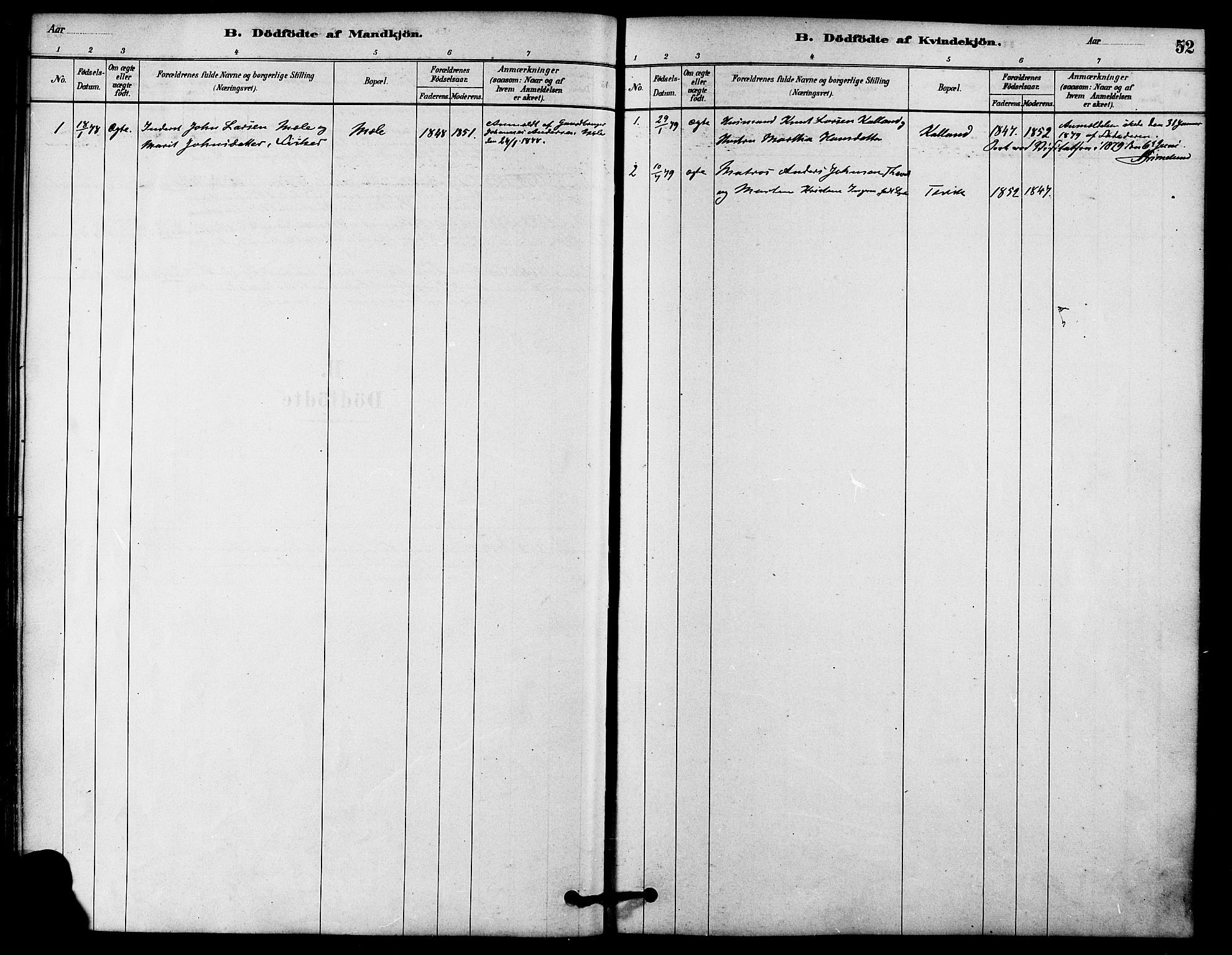 Ministerialprotokoller, klokkerbøker og fødselsregistre - Møre og Romsdal, AV/SAT-A-1454/578/L0906: Ministerialbok nr. 578A05, 1878-1886, s. 52