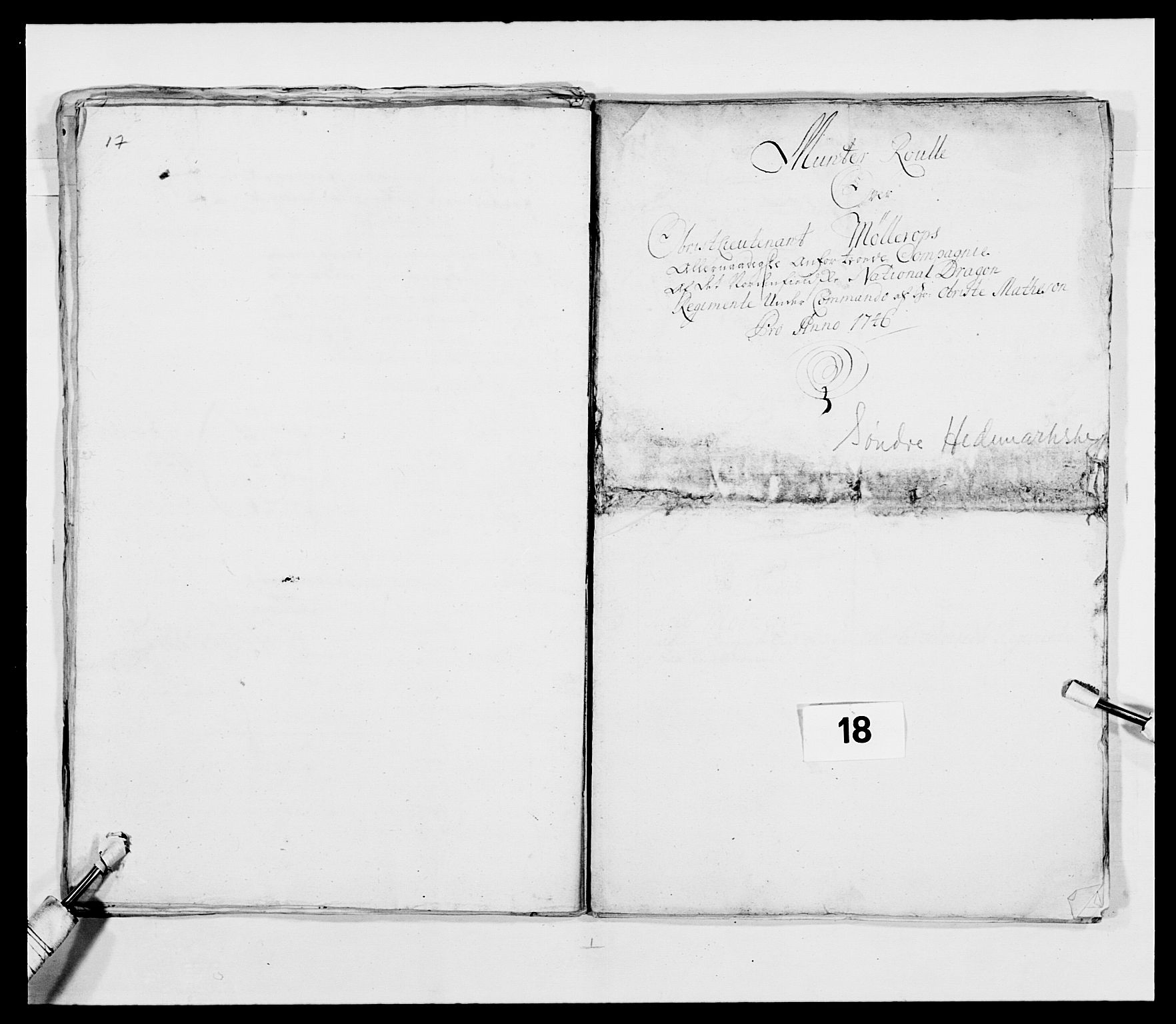 Kommanderende general (KG I) med Det norske krigsdirektorium, AV/RA-EA-5419/E/Ea/L0482: Nordafjelske dragonregiment, 1718-1761, s. 171