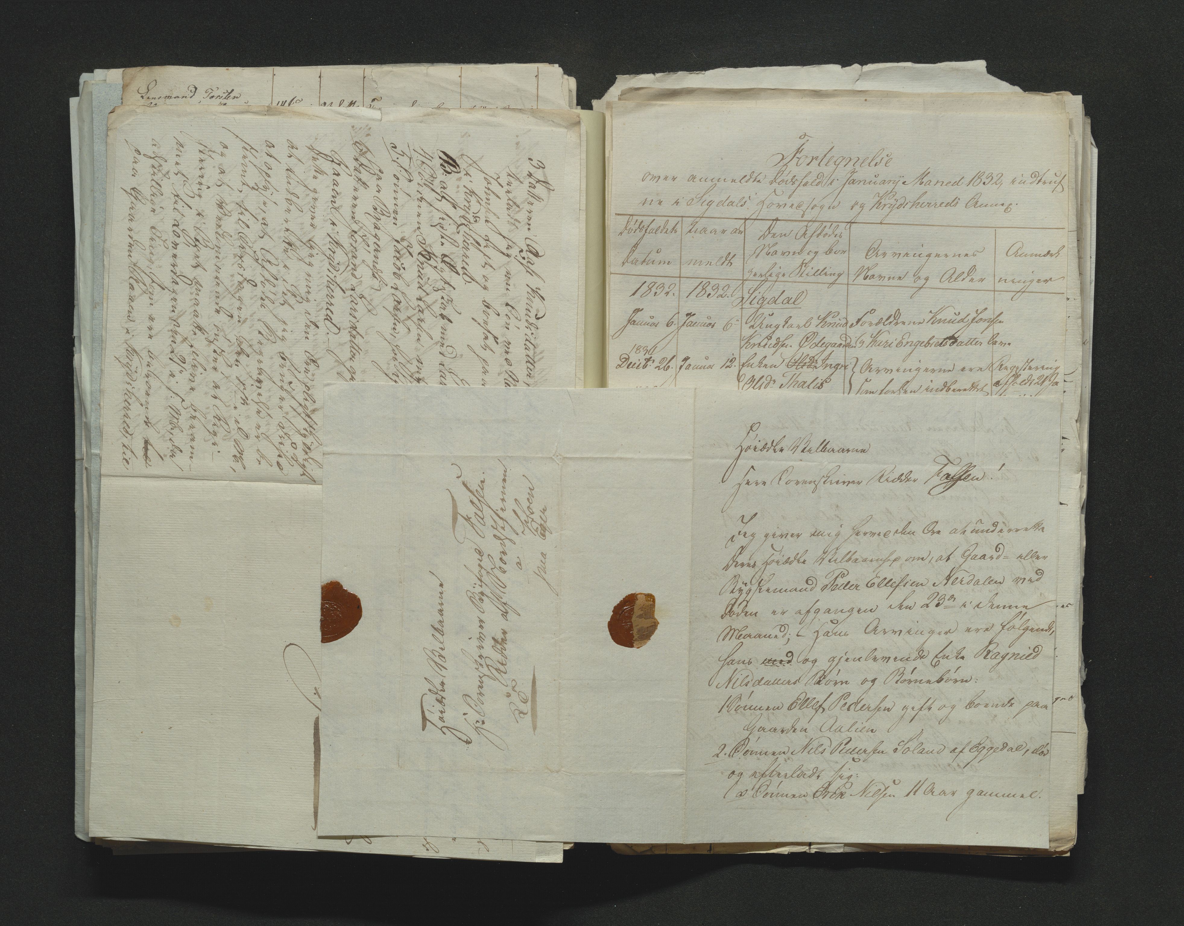 Eiker, Modum og Sigdal sorenskriveri, AV/SAKO-A-123/H/Ha/Hab/L0003: Dødsfallsmeldinger, 1830-1833