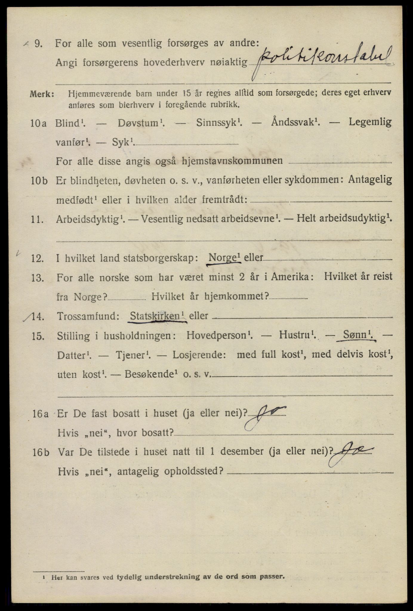 SAO, Folketelling 1920 for 0301 Kristiania kjøpstad, 1920, s. 490912