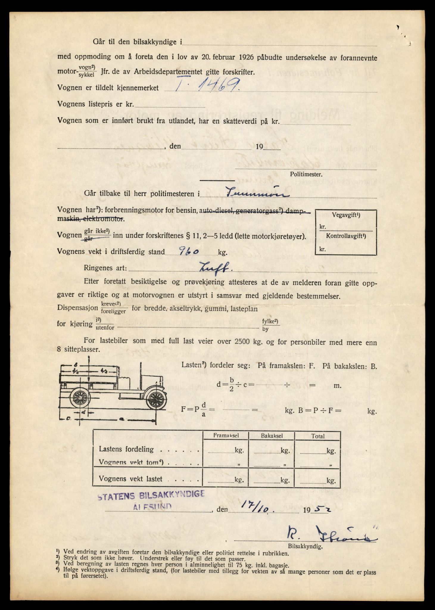 Møre og Romsdal vegkontor - Ålesund trafikkstasjon, SAT/A-4099/F/Fe/L0013: Registreringskort for kjøretøy T 1451 - T 1564, 1927-1998, s. 370