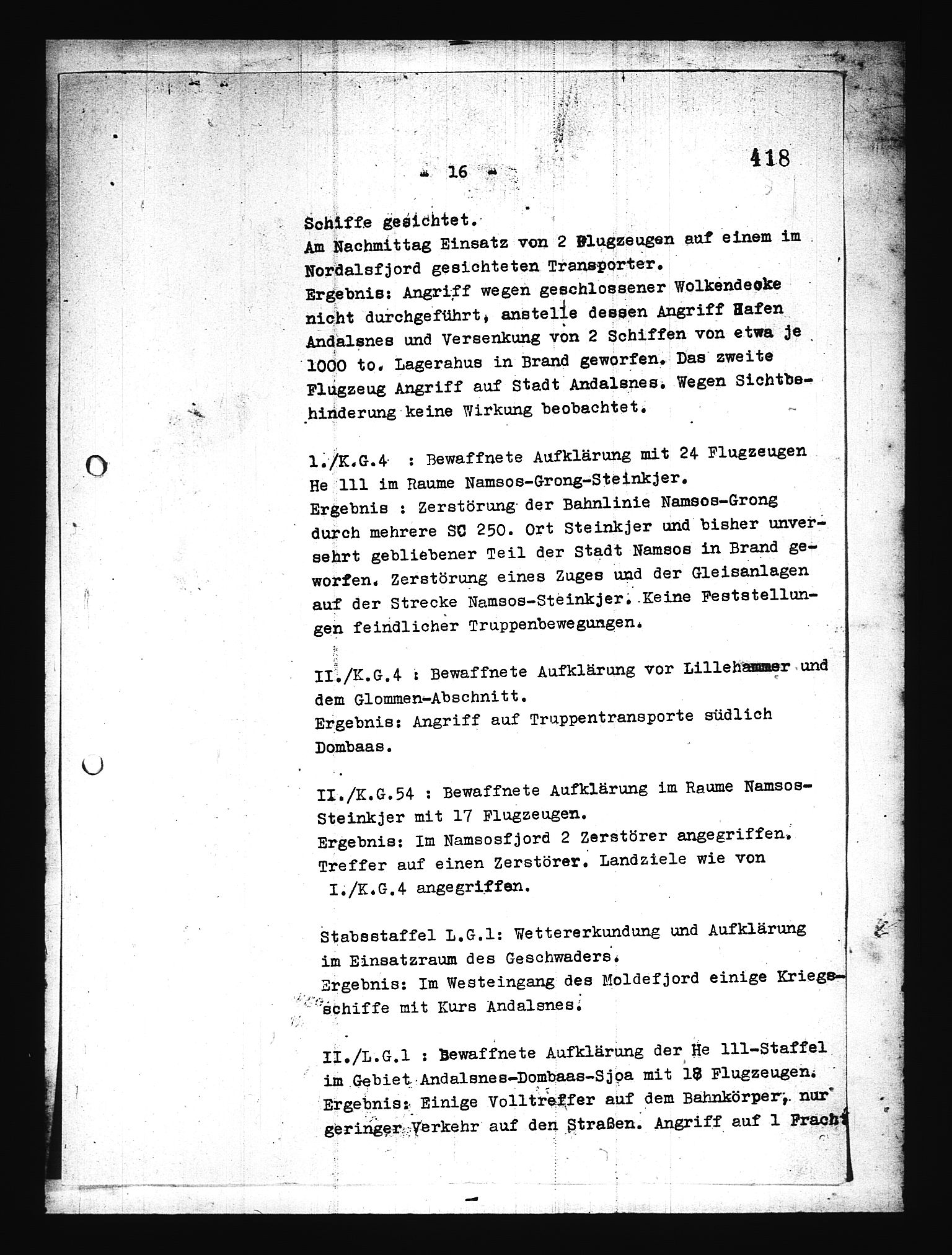Documents Section, AV/RA-RAFA-2200/V/L0076: Amerikansk mikrofilm "Captured German Documents".
Box No. 715.  FKA jnr. 619/1954., 1940, s. 207
