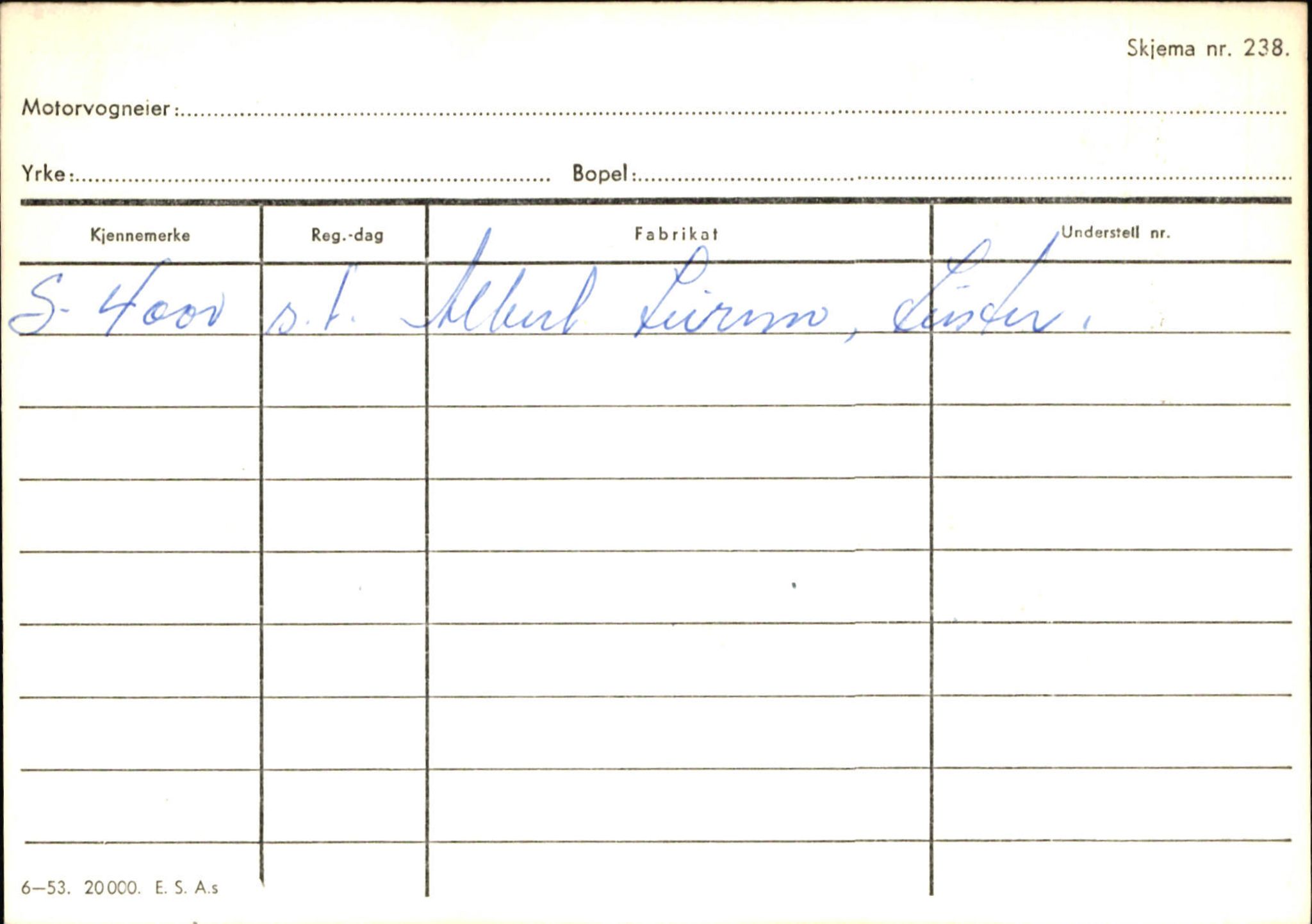 Statens vegvesen, Sogn og Fjordane vegkontor, AV/SAB-A-5301/4/F/L0125: Eigarregister Sogndal V-Å. Aurland A-Å. Fjaler A-N, 1945-1975, s. 318