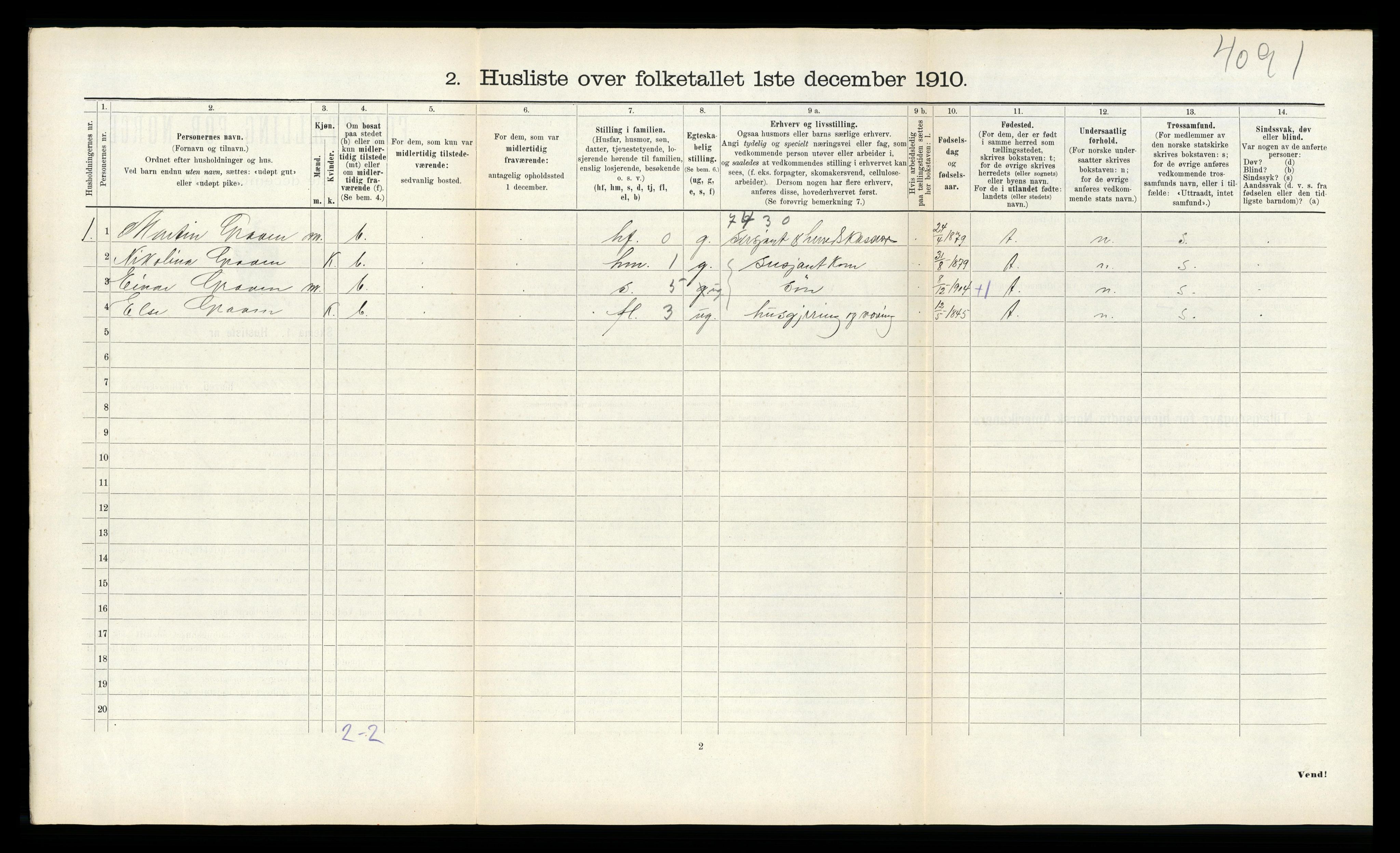 RA, Folketelling 1910 for 1718 Leksvik herred, 1910, s. 185