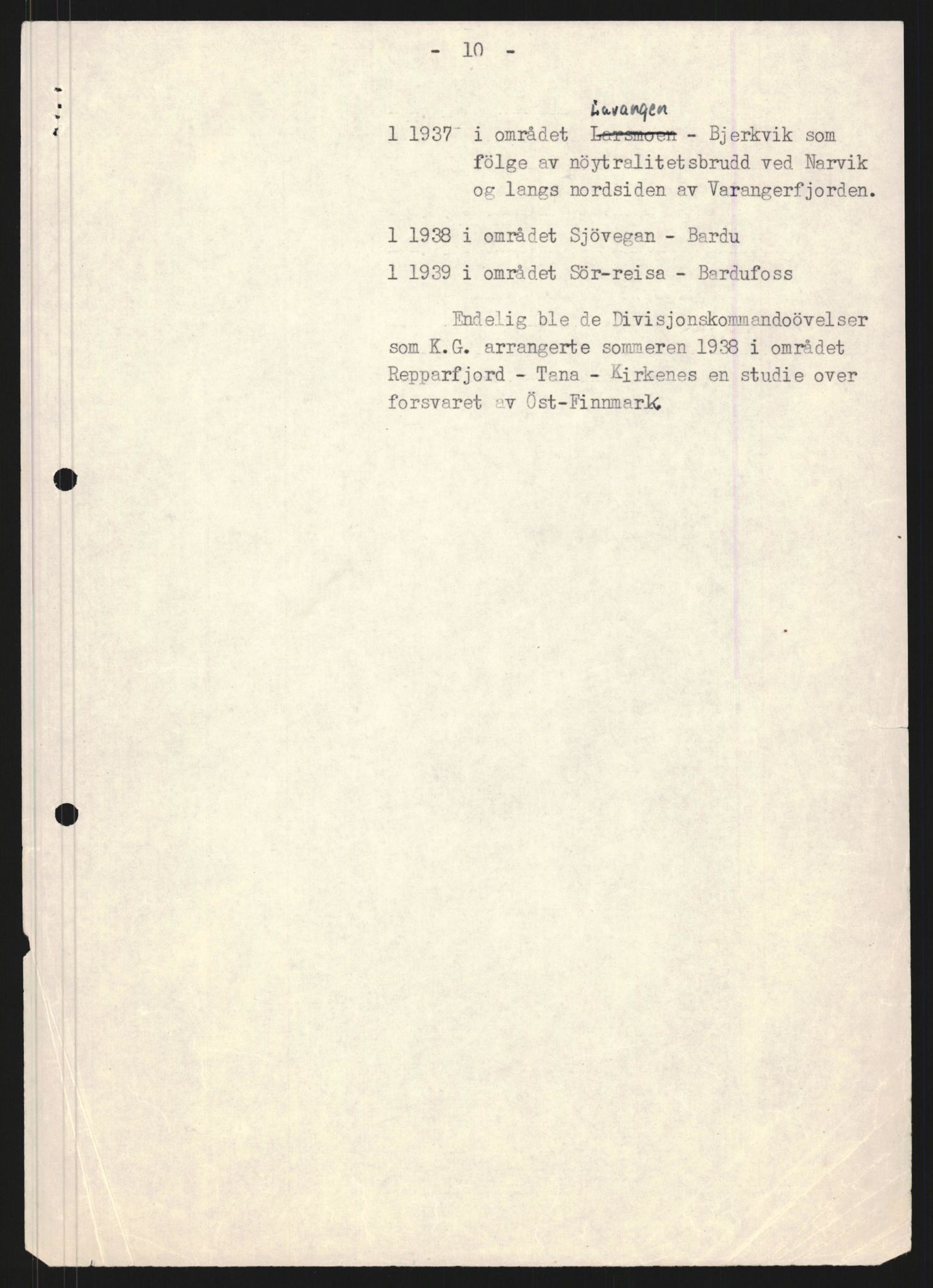 Forsvaret, Forsvarets krigshistoriske avdeling, AV/RA-RAFA-2017/Y/Yb/L0131: II-C-11-600  -  6. Divisjon / 6. Distriktskommando, 1936-1970, s. 131