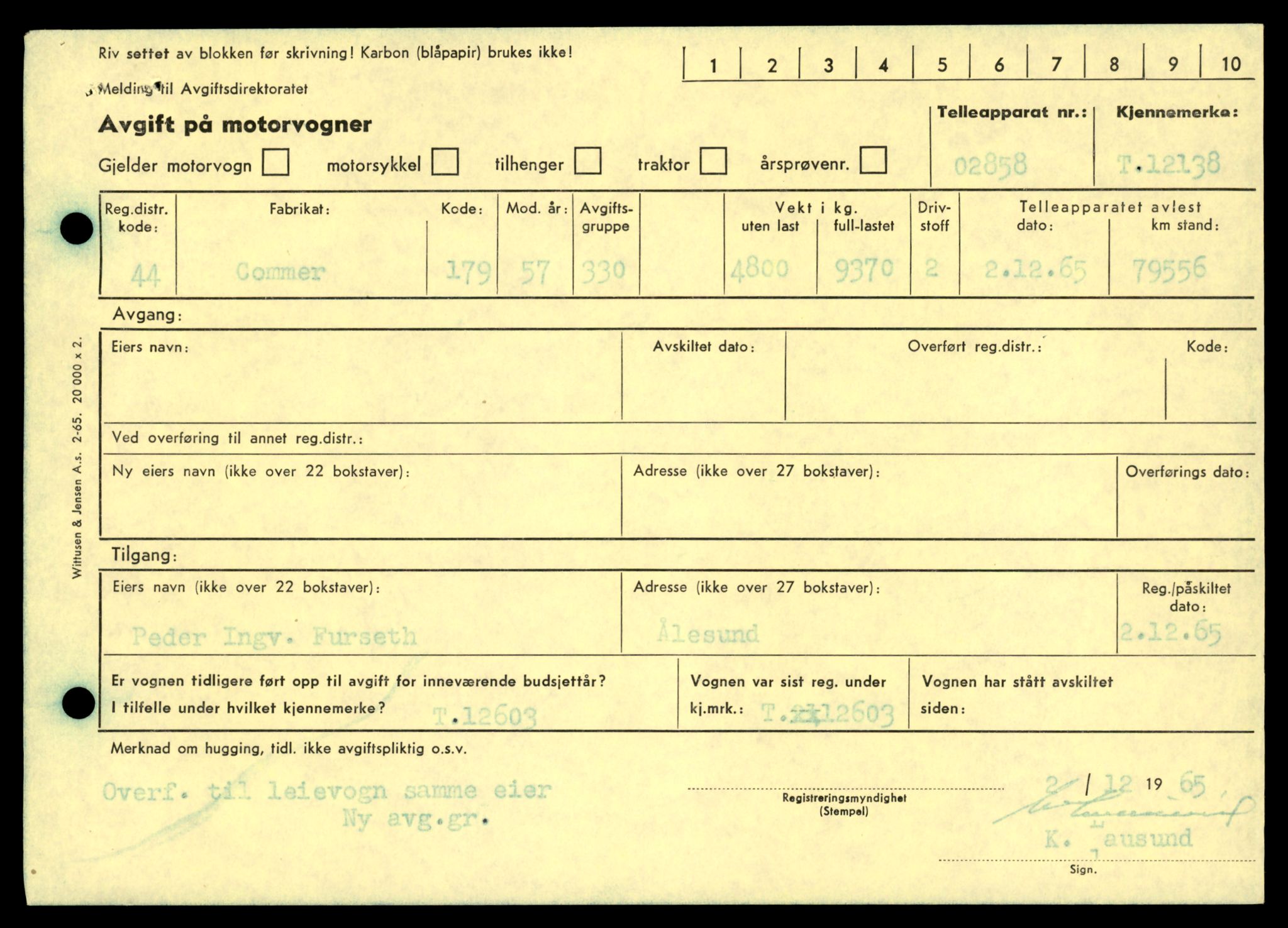 Møre og Romsdal vegkontor - Ålesund trafikkstasjon, AV/SAT-A-4099/F/Fe/L0032: Registreringskort for kjøretøy T 11997 - T 12149, 1927-1998, s. 387