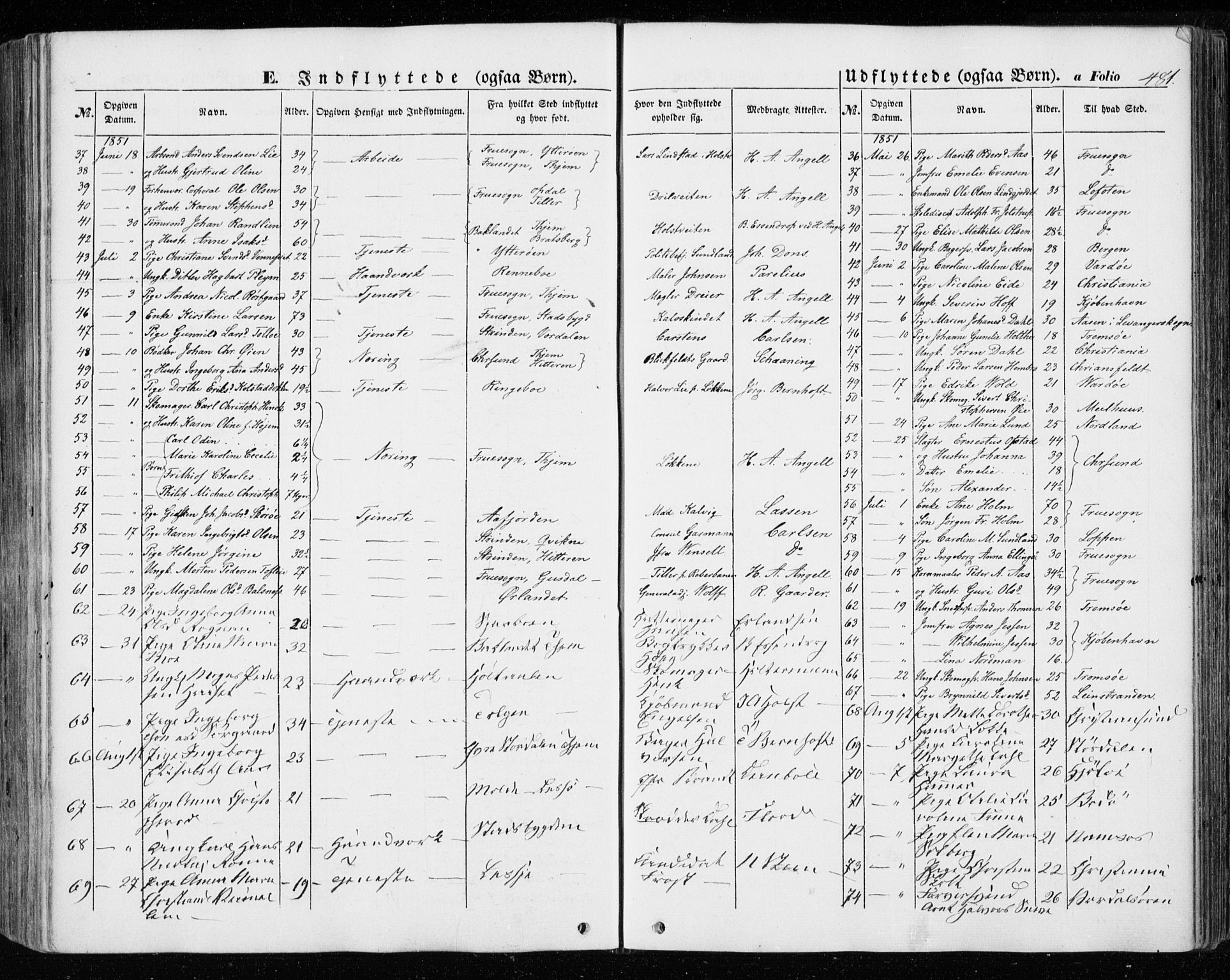 Ministerialprotokoller, klokkerbøker og fødselsregistre - Sør-Trøndelag, AV/SAT-A-1456/601/L0051: Ministerialbok nr. 601A19, 1848-1857, s. 481