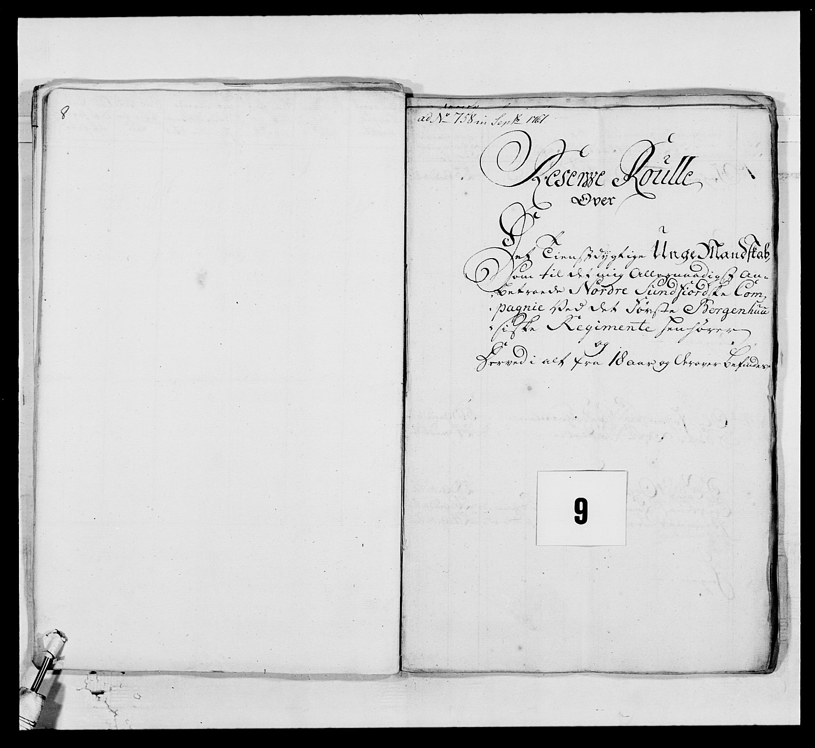 Kommanderende general (KG I) med Det norske krigsdirektorium, AV/RA-EA-5419/E/Ea/L0518: 1. Bergenhusiske regiment, 1760-1765, s. 109
