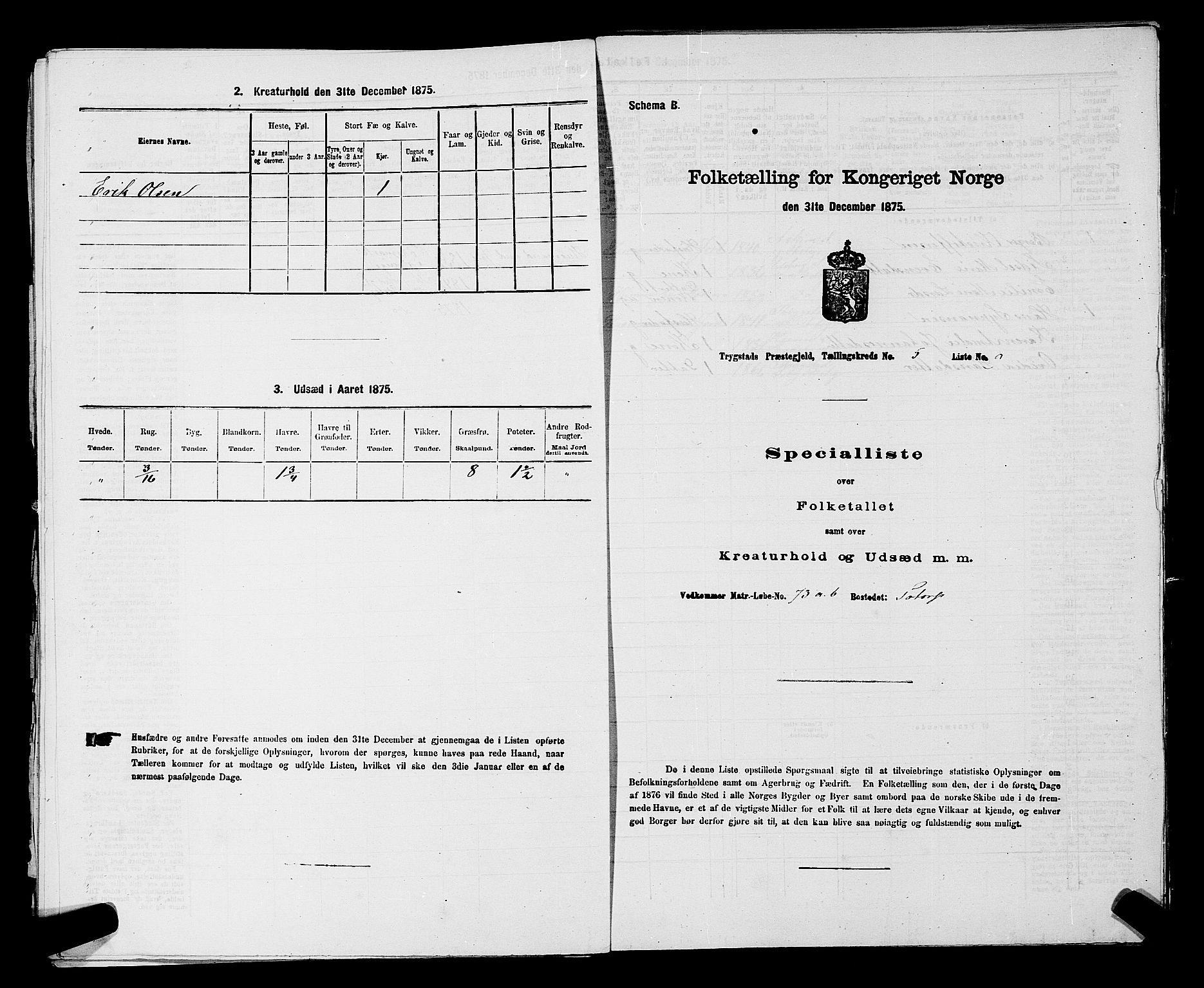 RA, Folketelling 1875 for 0122P Trøgstad prestegjeld, 1875, s. 515