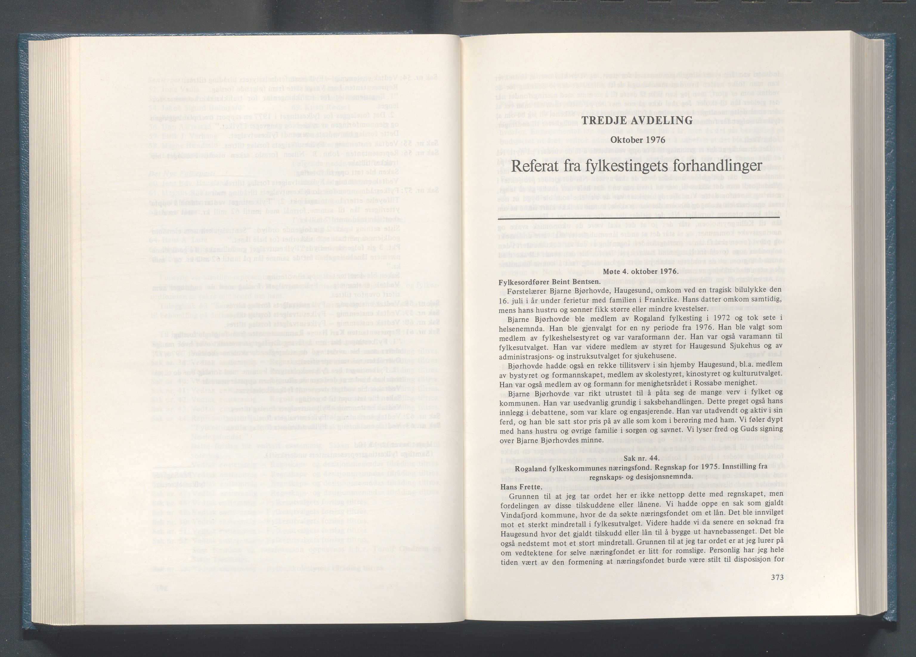 Rogaland fylkeskommune - Fylkesrådmannen , IKAR/A-900/A/Aa/Aaa/L0096: Møtebok , 1976, s. 372-373
