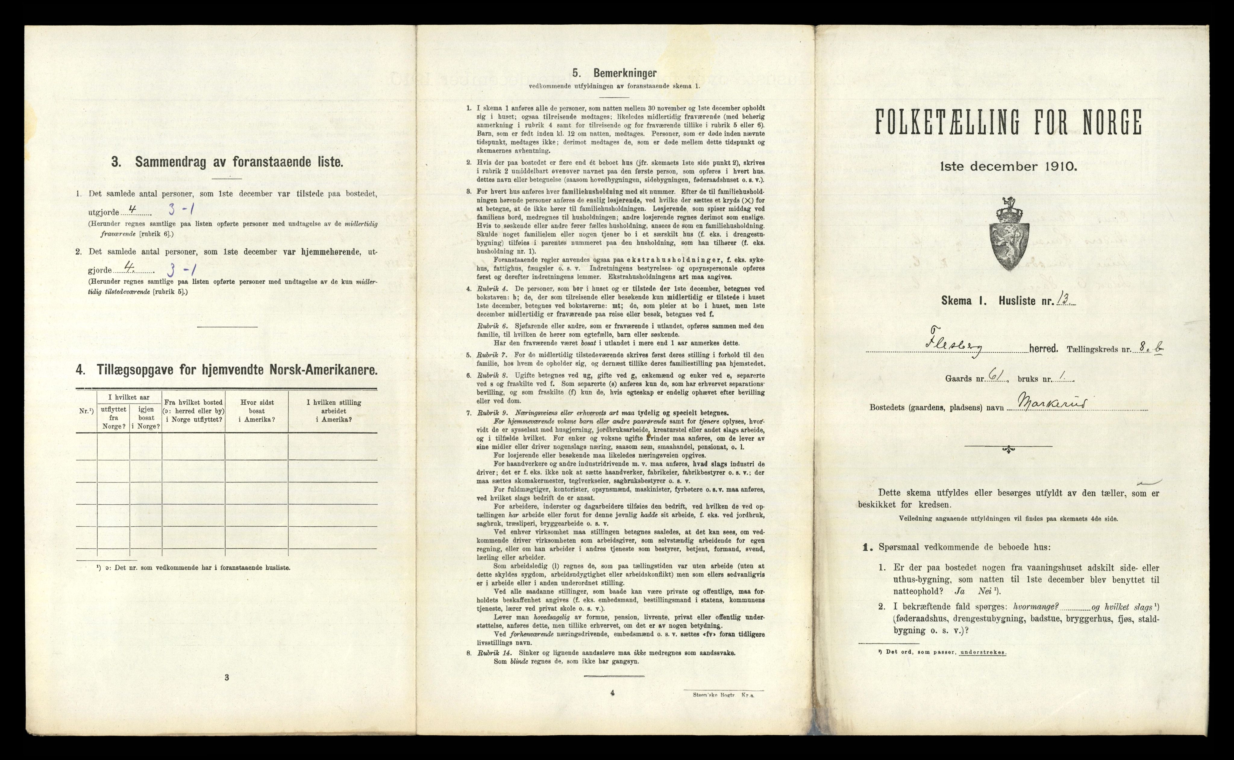 RA, Folketelling 1910 for 0631 Flesberg herred, 1910, s. 583