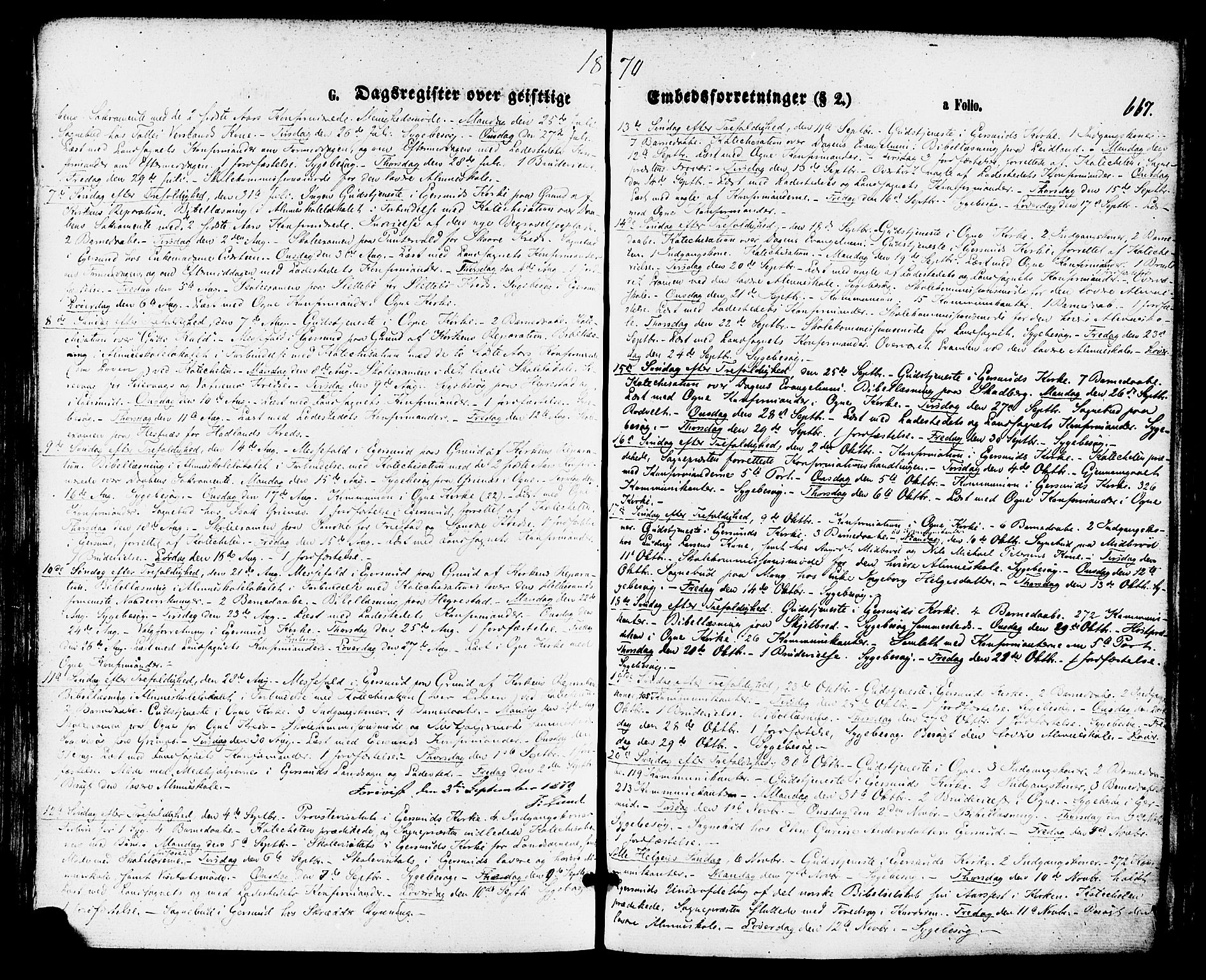 Eigersund sokneprestkontor, SAST/A-101807/S08/L0014: Ministerialbok nr. A 13, 1866-1878, s. 667