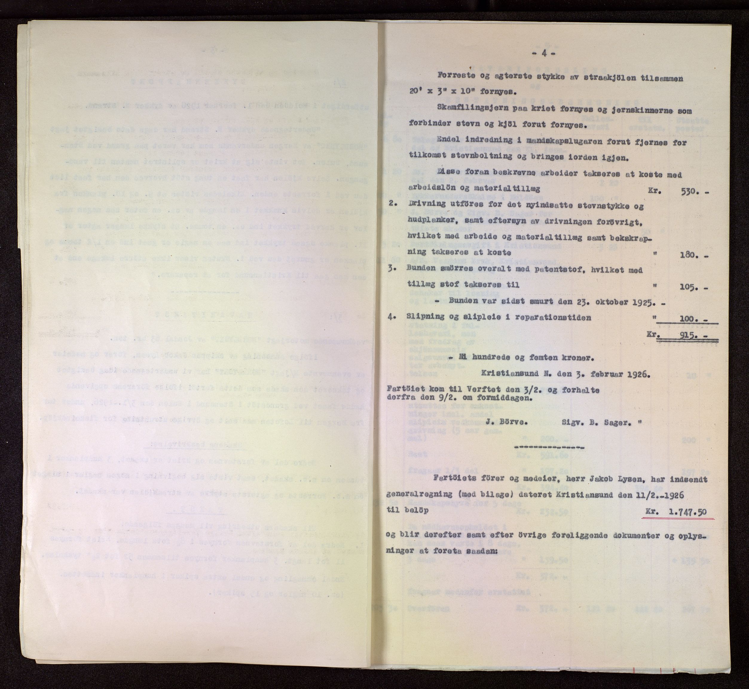 Jondal Skipsassuranseforening, AV/SAB-SAB/PA-0276/E/L0094: Korrespondanse , 1921-1939