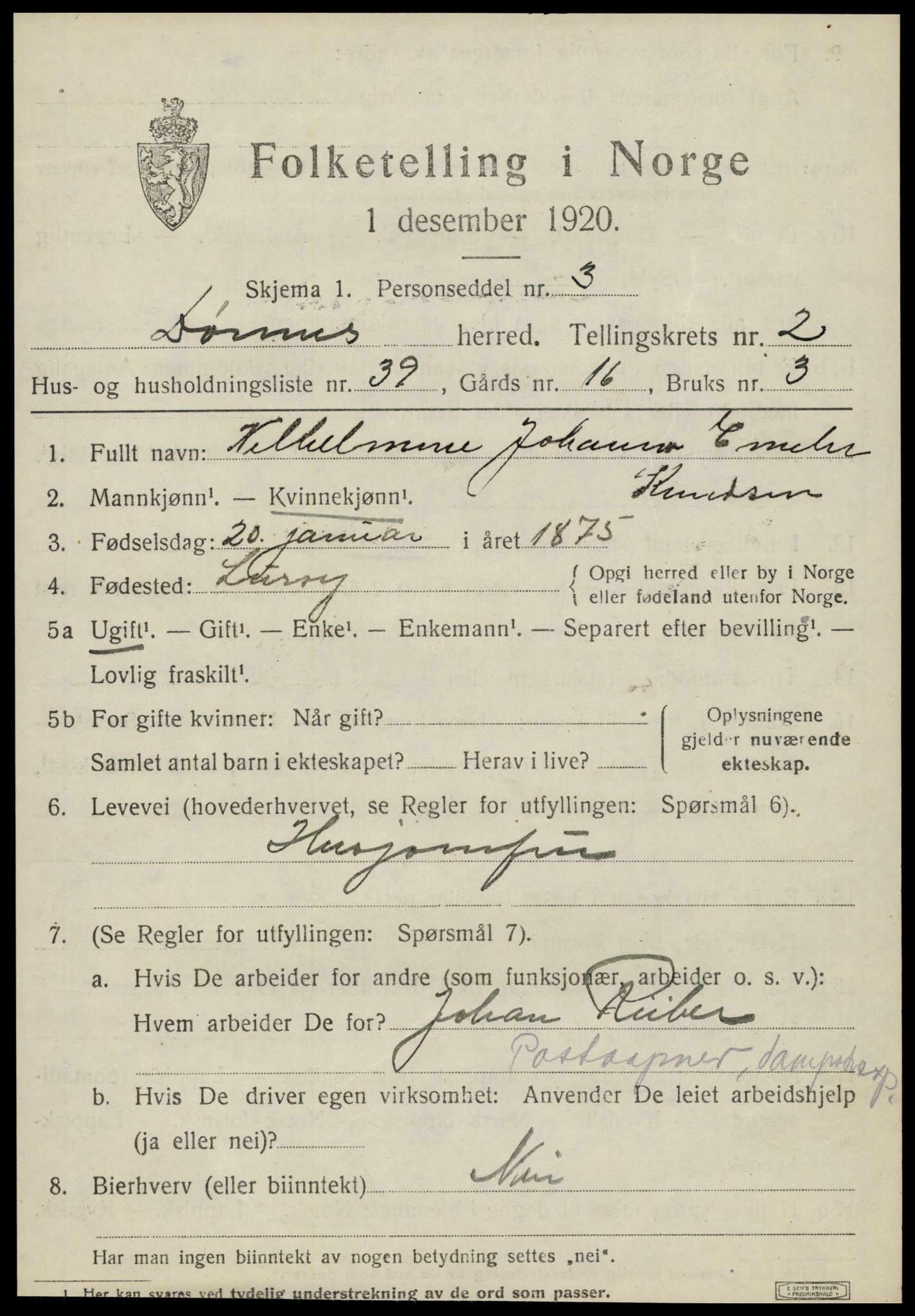 SAT, Folketelling 1920 for 1827 Dønnes herred, 1920, s. 1616