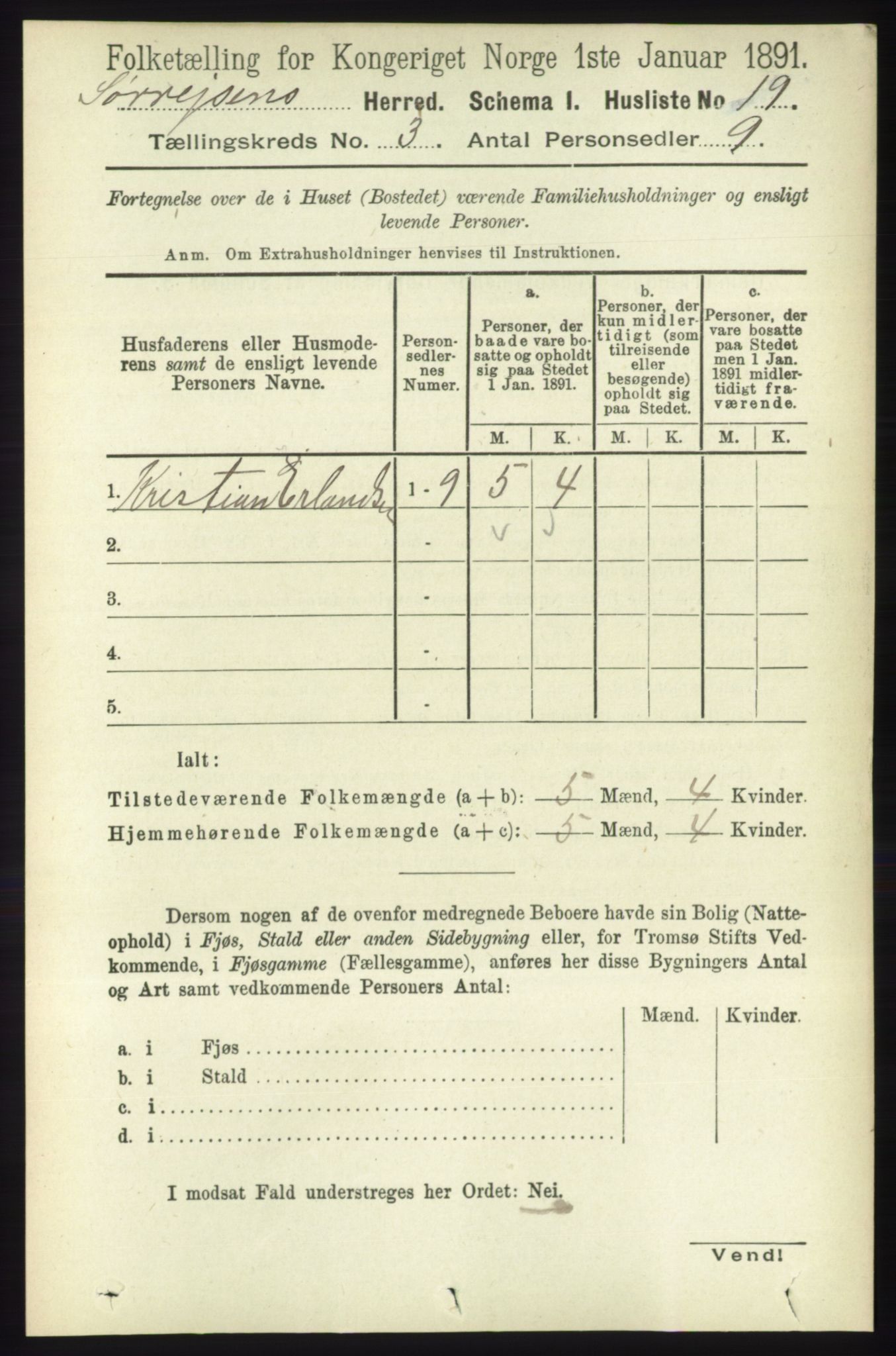 RA, Folketelling 1891 for 1925 Sørreisa herred, 1891, s. 662