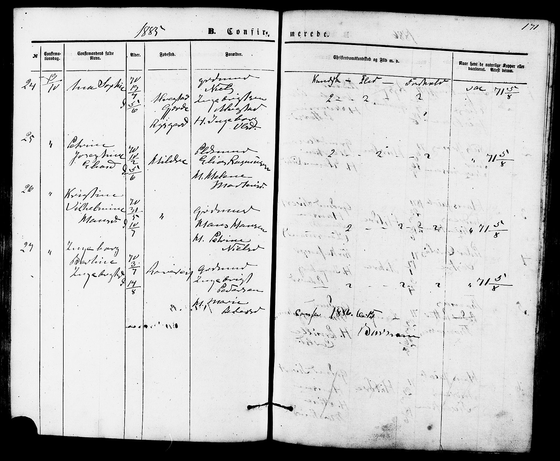 Ministerialprotokoller, klokkerbøker og fødselsregistre - Møre og Romsdal, AV/SAT-A-1454/536/L0500: Ministerialbok nr. 536A09, 1876-1889, s. 171