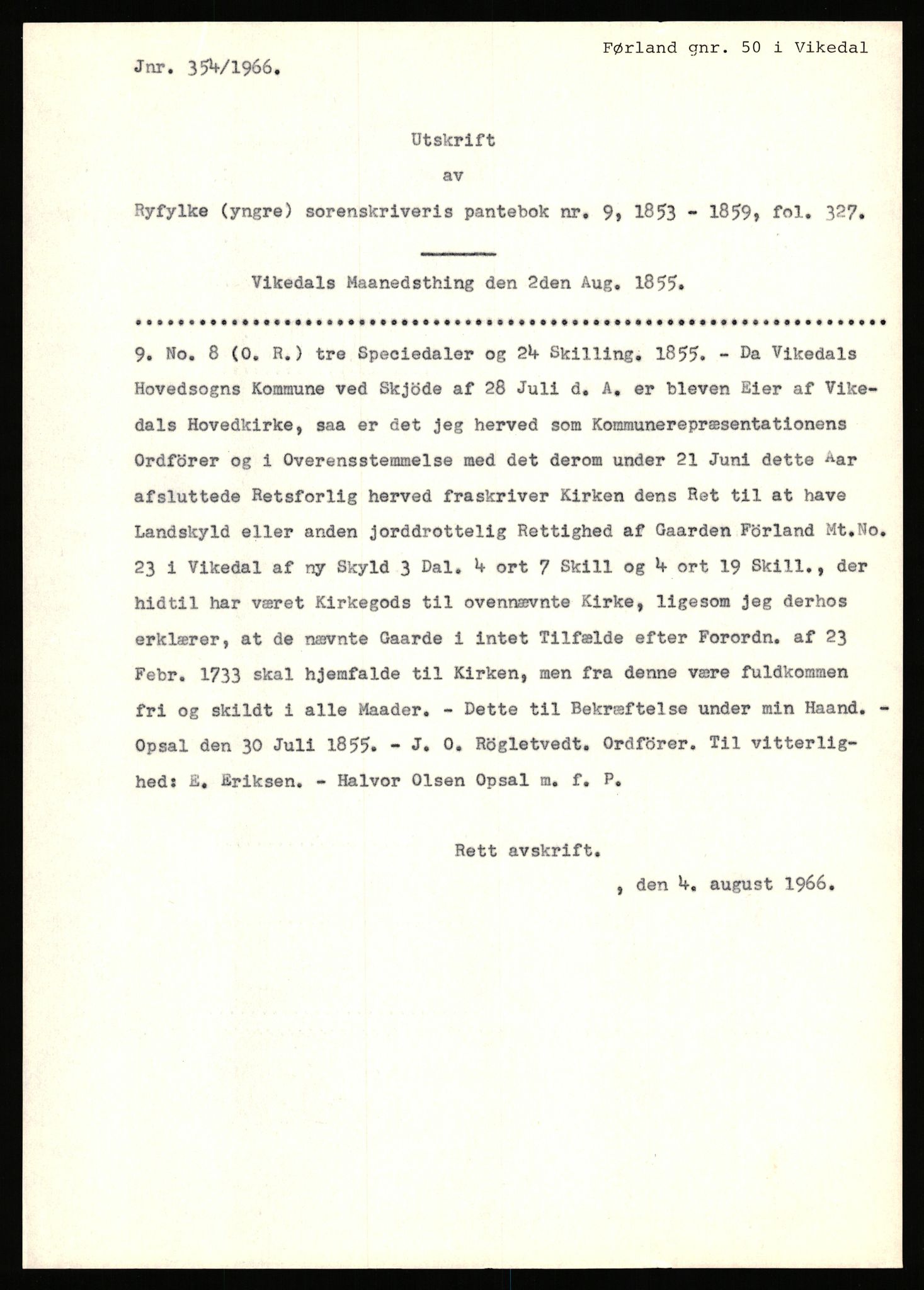 Statsarkivet i Stavanger, AV/SAST-A-101971/03/Y/Yj/L0024: Avskrifter sortert etter gårdsnavn: Fæøen - Garborg, 1750-1930, s. 330