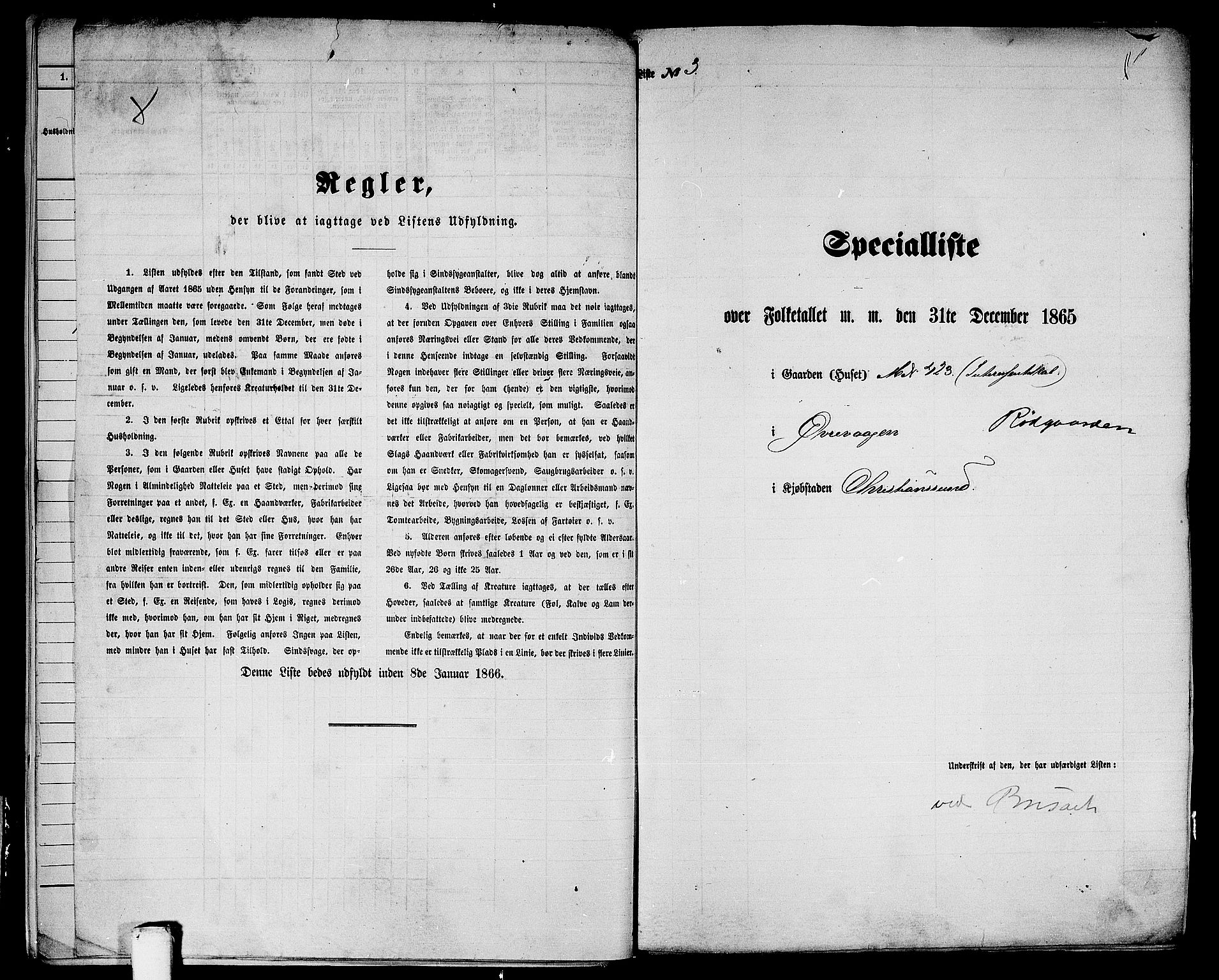 RA, Folketelling 1865 for 1503B Kristiansund prestegjeld, Kristiansund kjøpstad, 1865, s. 14