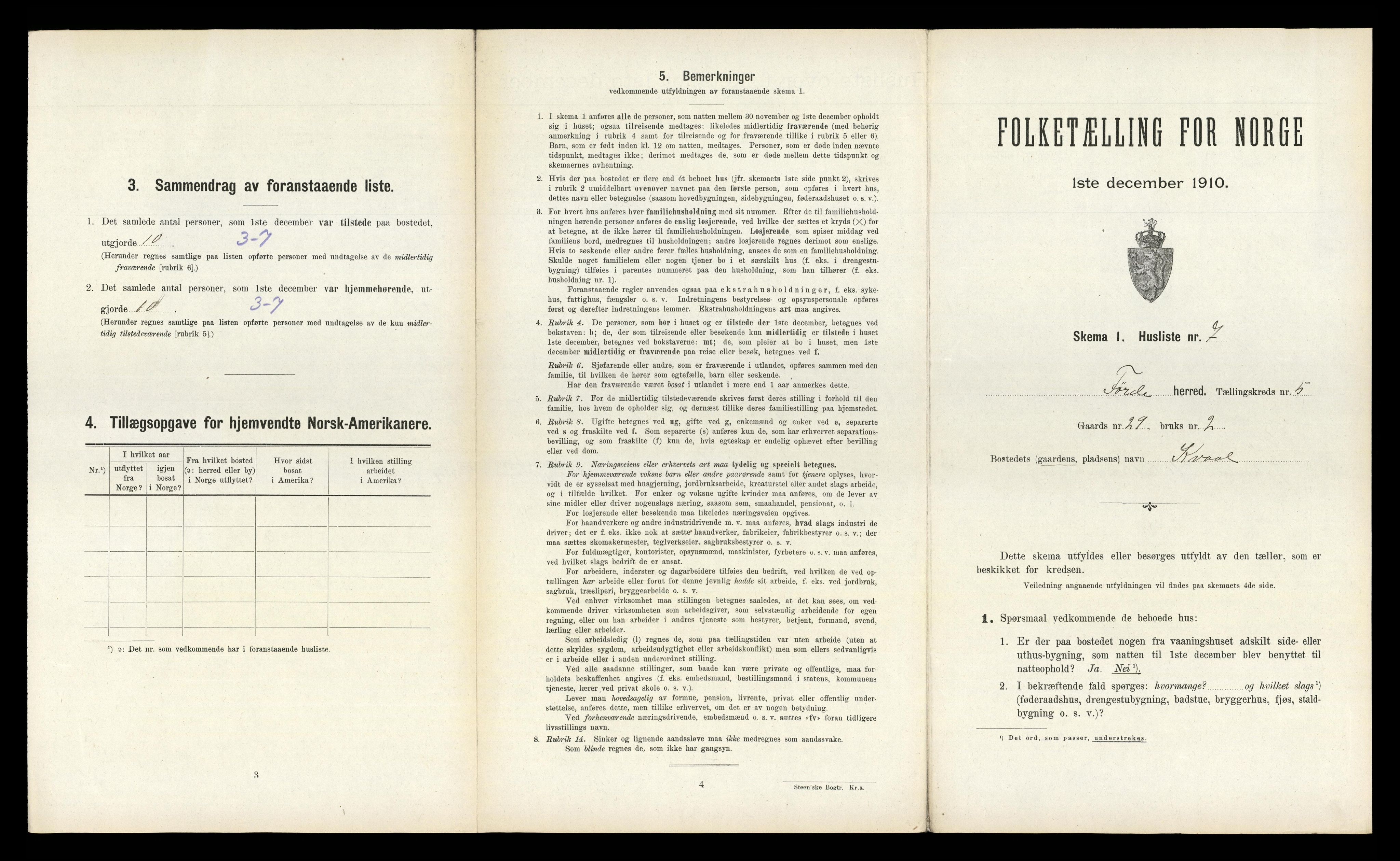 RA, Folketelling 1910 for 1432 Førde herred, 1910, s. 375