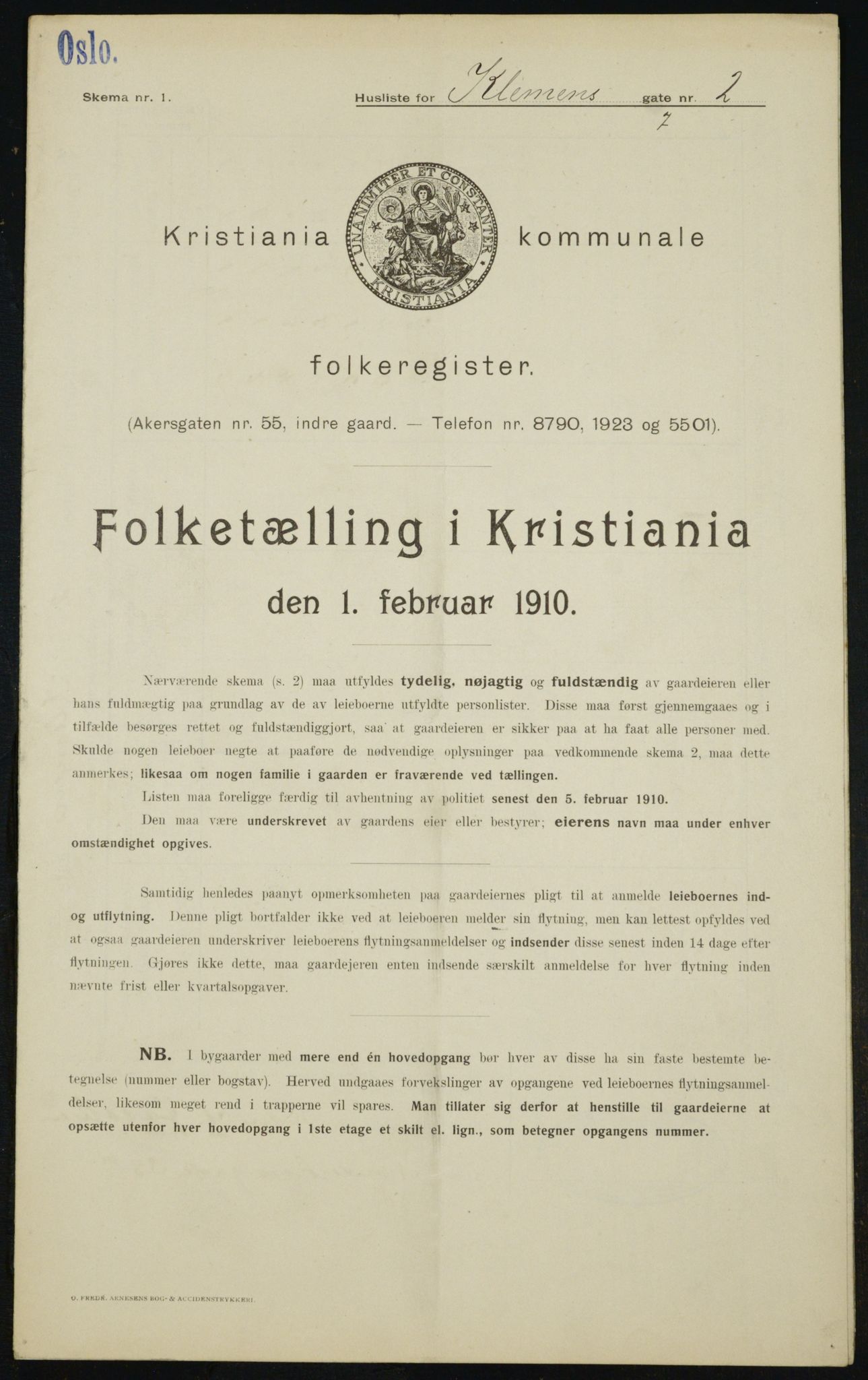 OBA, Kommunal folketelling 1.2.1910 for Kristiania, 1910, s. 12262