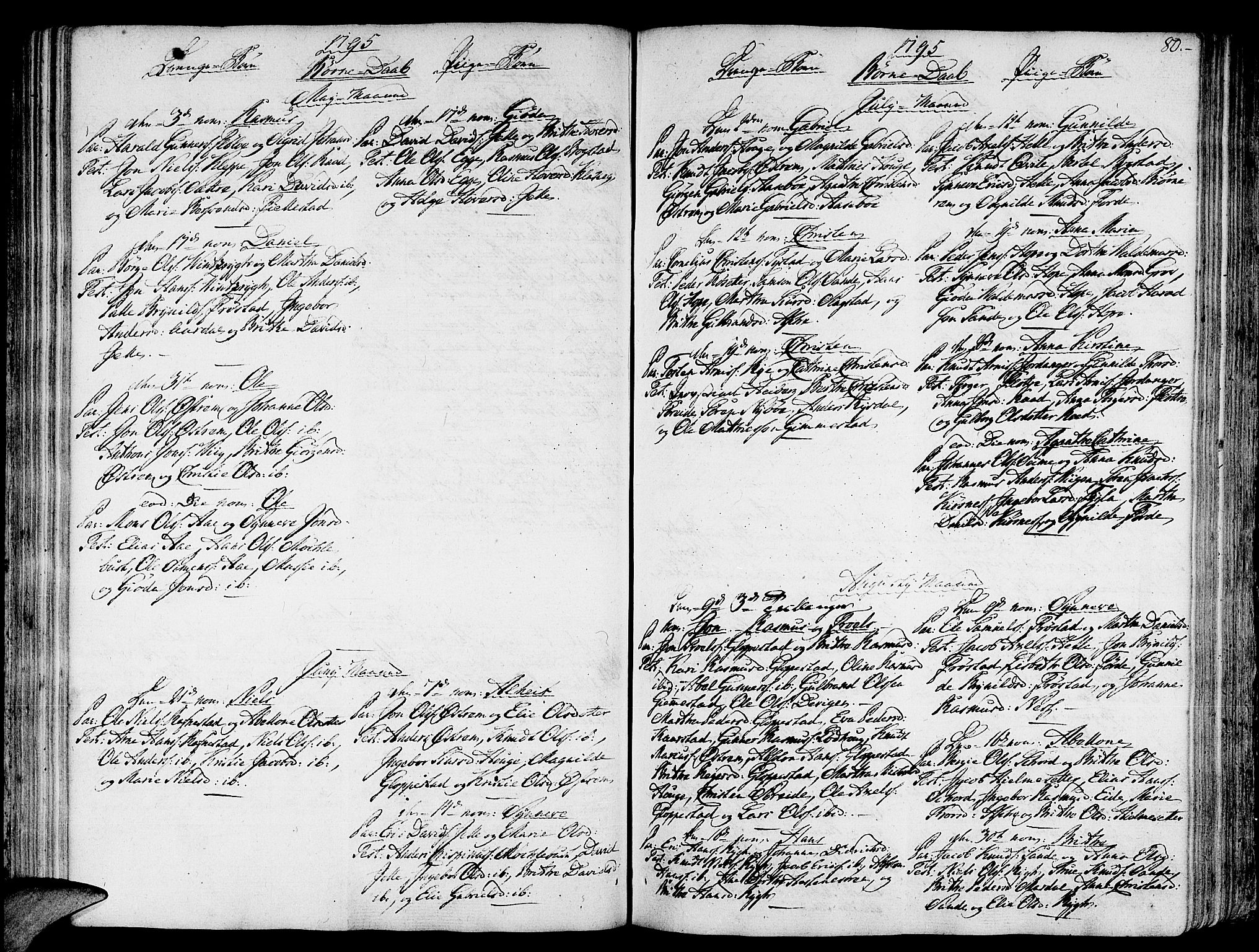 Gloppen sokneprestembete, AV/SAB-A-80101/H/Haa/Haaa/L0005: Ministerialbok nr. A 5, 1785-1815, s. 80