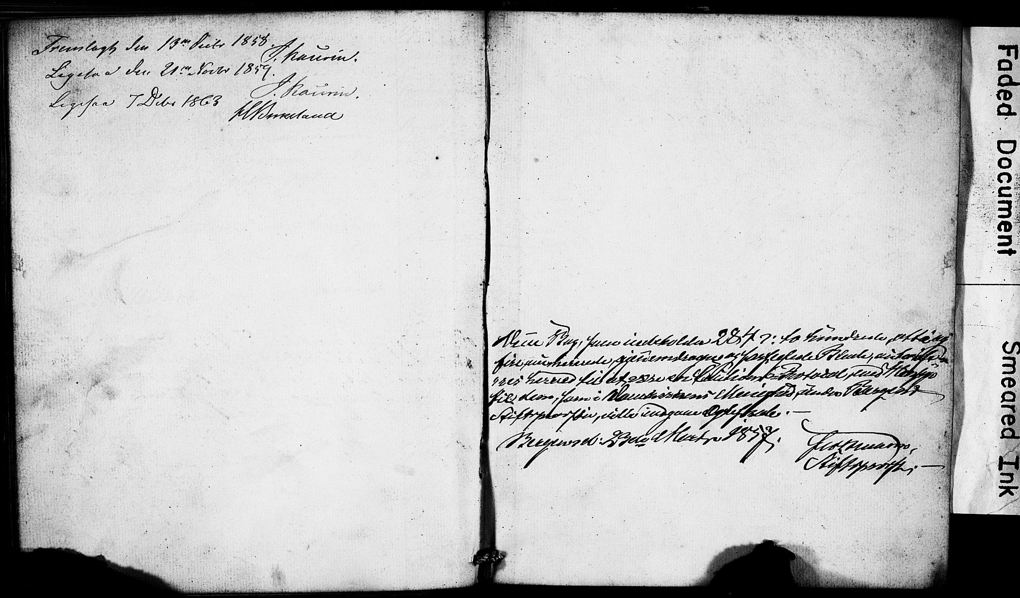 Domkirken sokneprestembete, SAB/A-74801: Forlovererklæringer nr. II.5.5, 1857-1863, s. 285