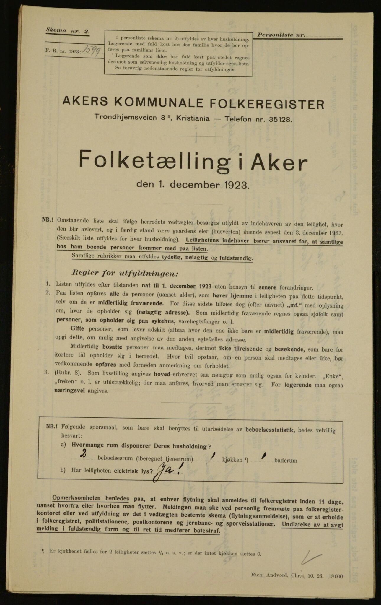 , Kommunal folketelling 1.12.1923 for Aker, 1923, s. 17915