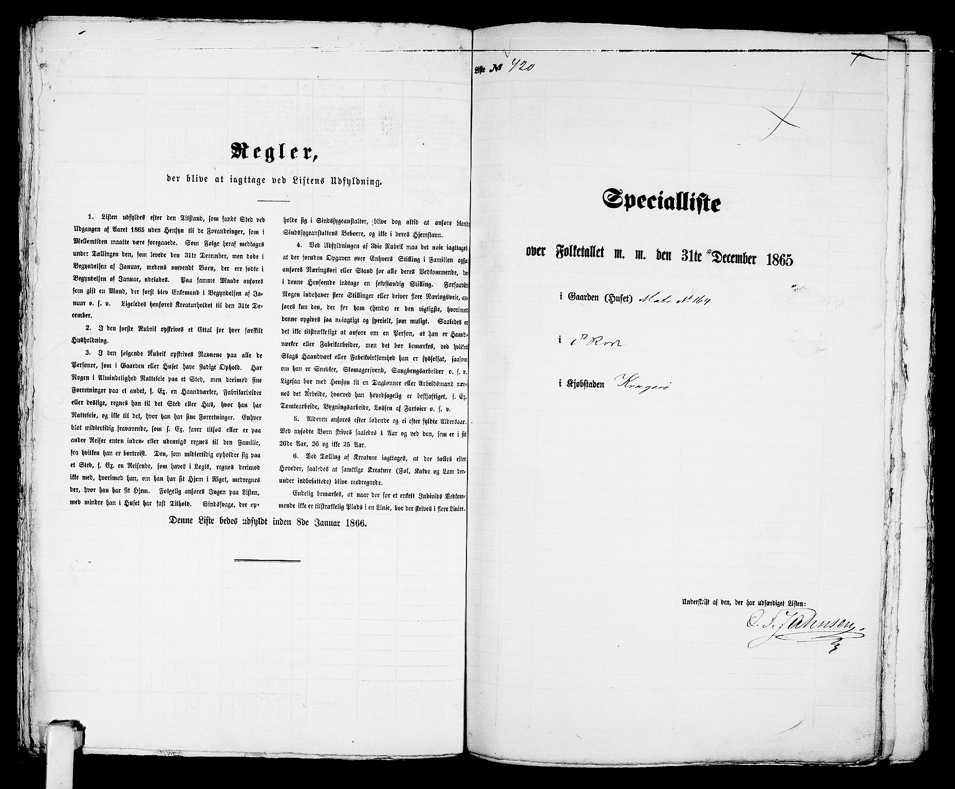 RA, Folketelling 1865 for 0801B Kragerø prestegjeld, Kragerø kjøpstad, 1865, s. 856