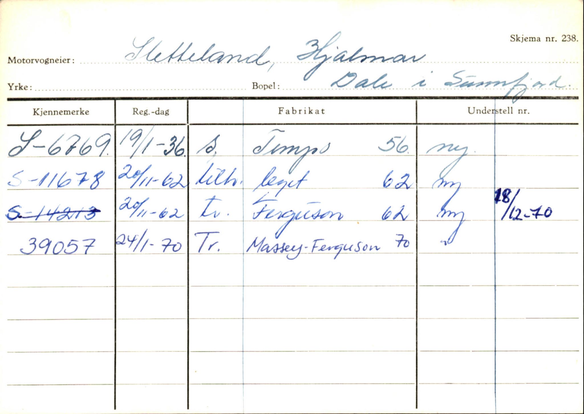 Statens vegvesen, Sogn og Fjordane vegkontor, AV/SAB-A-5301/4/F/L0126: Eigarregister Fjaler M-Å. Leikanger A-Å, 1945-1975, s. 207