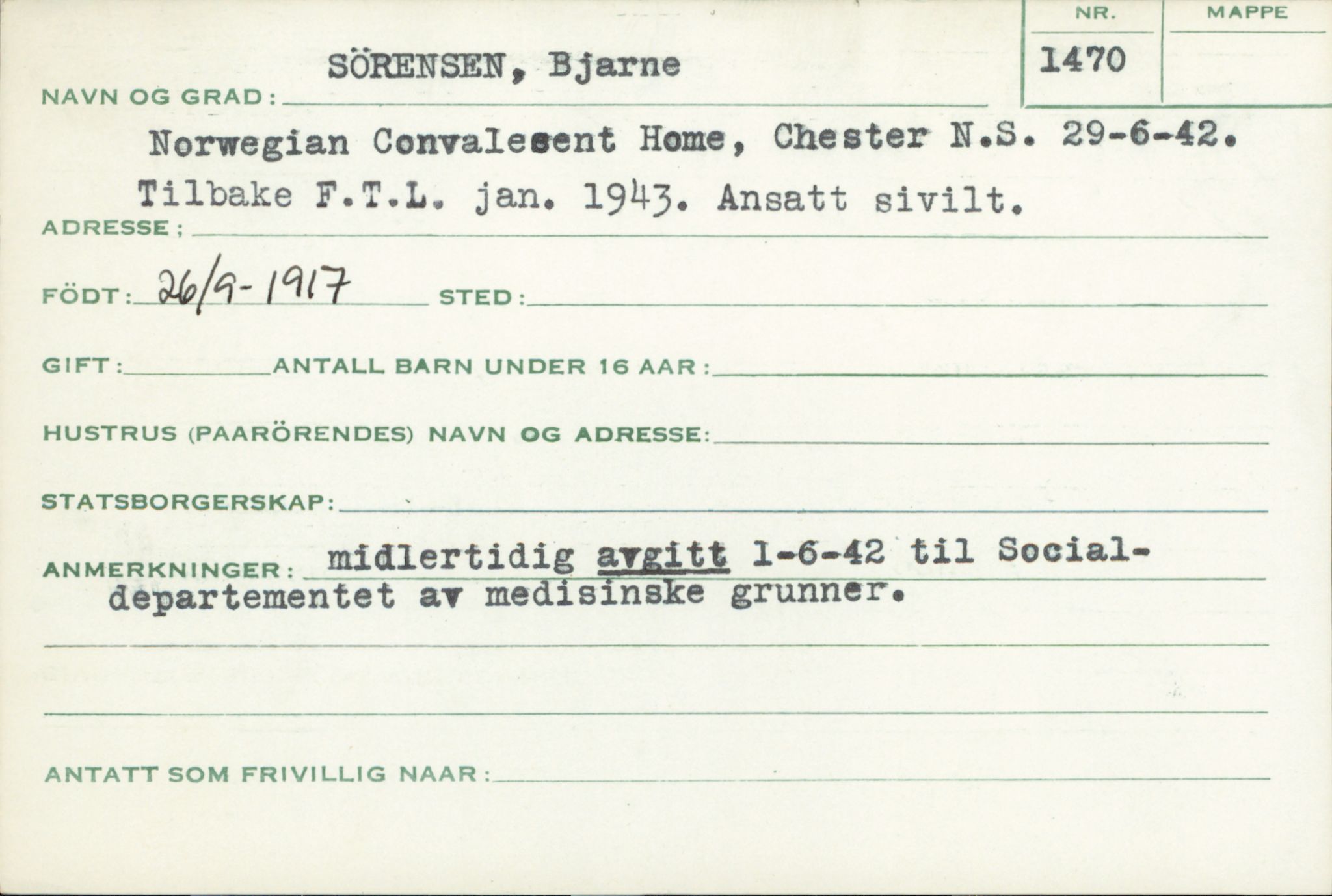 Forsvaret, Forsvarets overkommando/Luftforsvarsstaben, AV/RA-RAFA-4079/P/Pa/L0052: Personellpapirer, 1917, s. 207