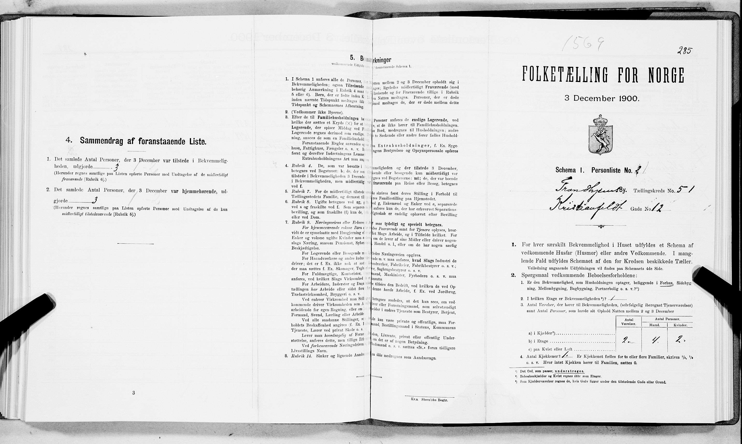 SAT, Folketelling 1900 for 1601 Trondheim kjøpstad, 1900, s. 8610