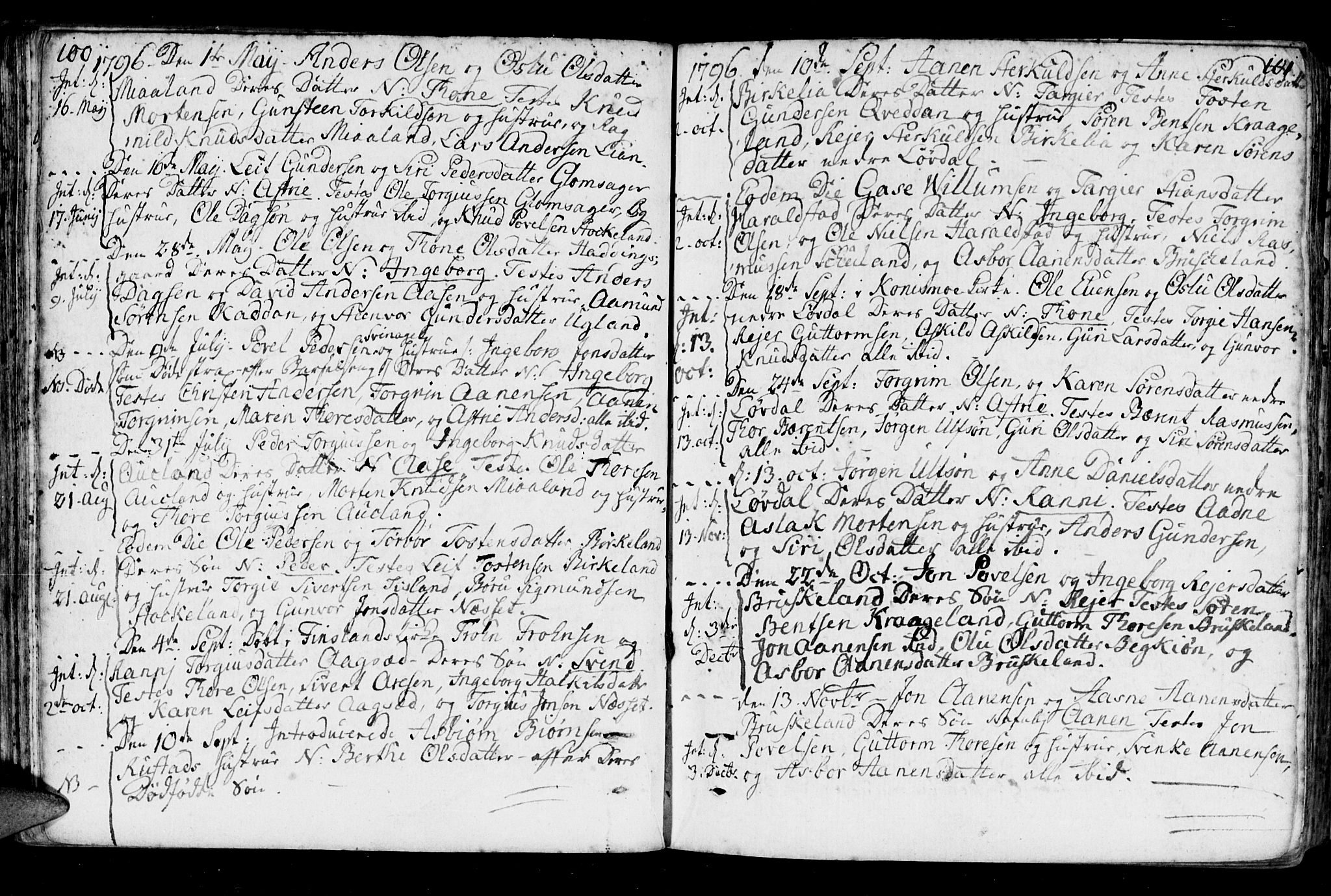 Holum sokneprestkontor, AV/SAK-1111-0022/F/Fa/Fab/L0004: Ministerialbok nr. A 4, 1774-1847, s. 100-101