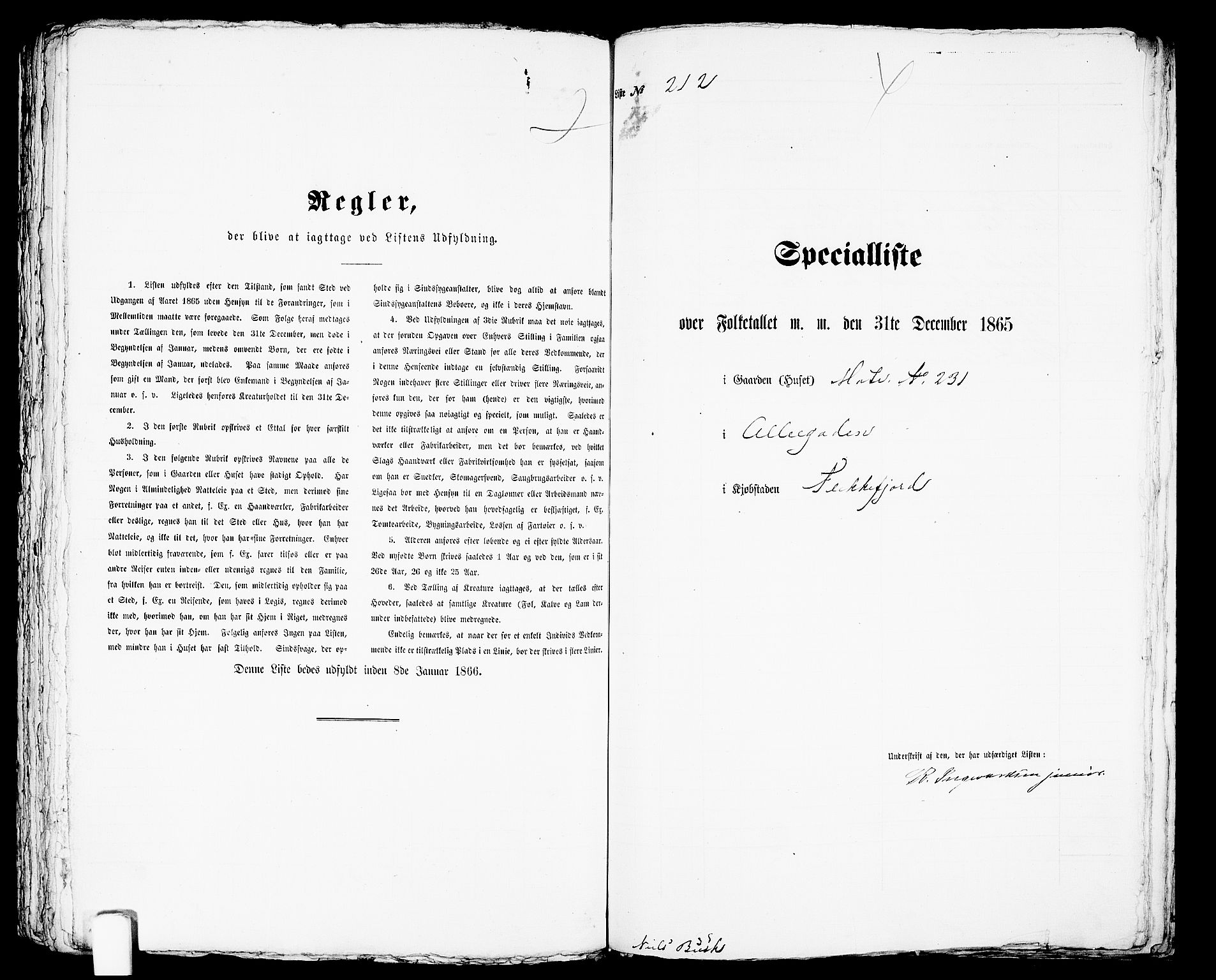 RA, Folketelling 1865 for 1004B Flekkefjord prestegjeld, Flekkefjord kjøpstad, 1865, s. 434