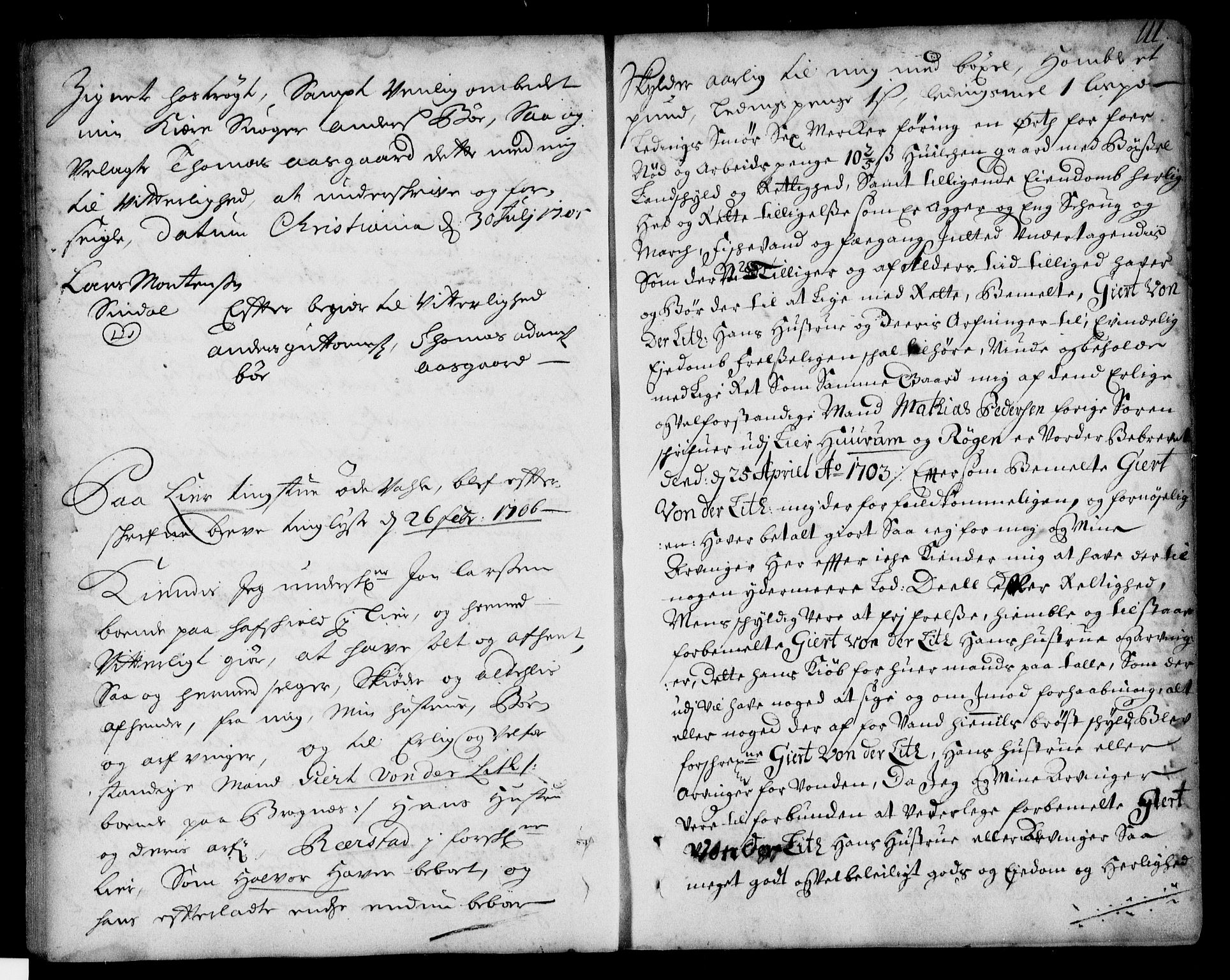 Lier, Røyken og Hurum sorenskriveri, AV/SAKO-A-89/G/Ga/Gaa/L0001: Pantebok nr. I, 1701-1725, s. 111
