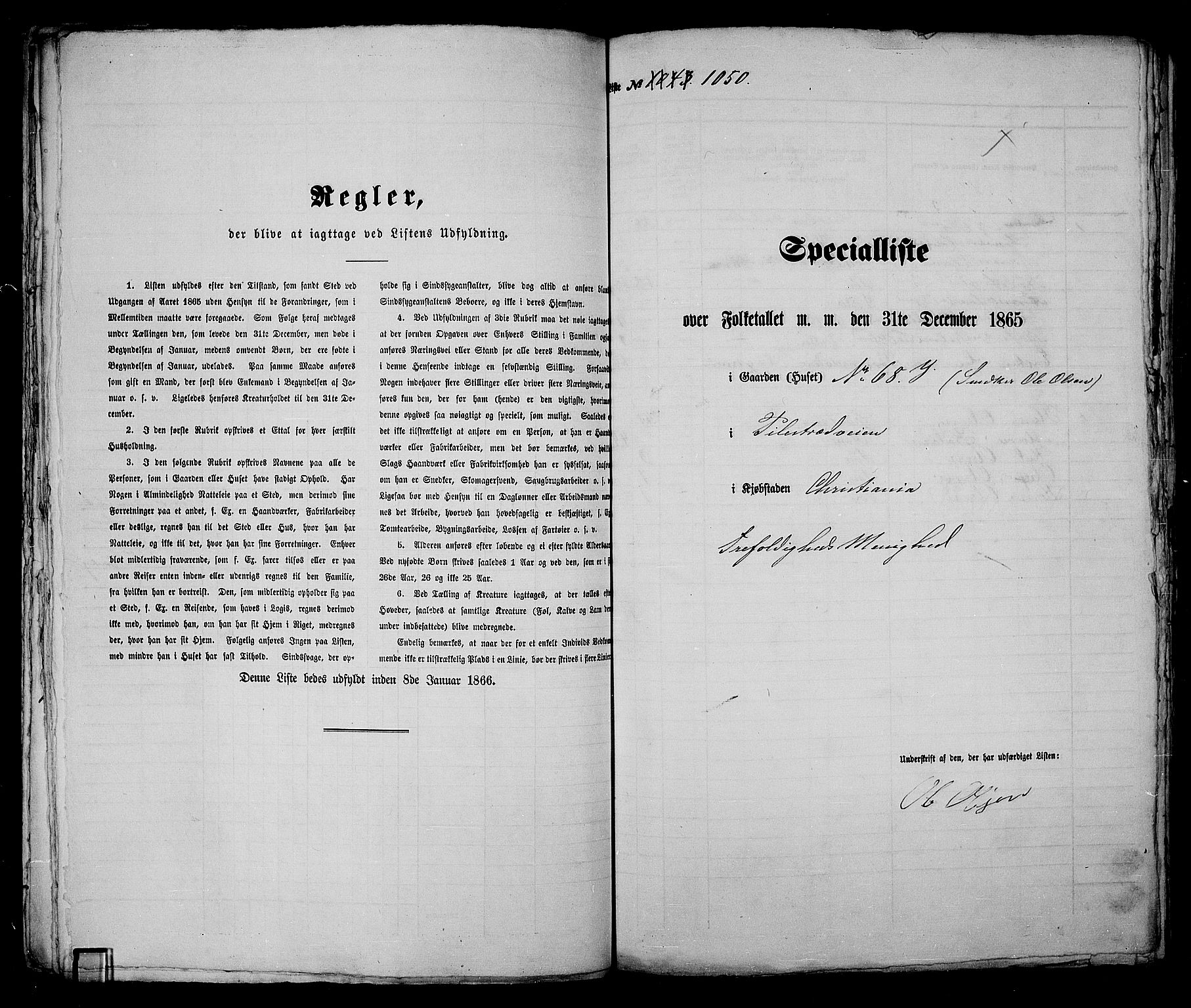 RA, Folketelling 1865 for 0301 Kristiania kjøpstad, 1865, s. 2380